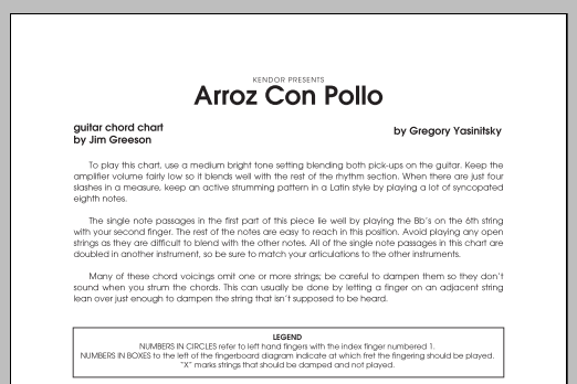 Arroz Con Pollo - Guitar (Jazz Ensemble) von Gregory Yasinitsky