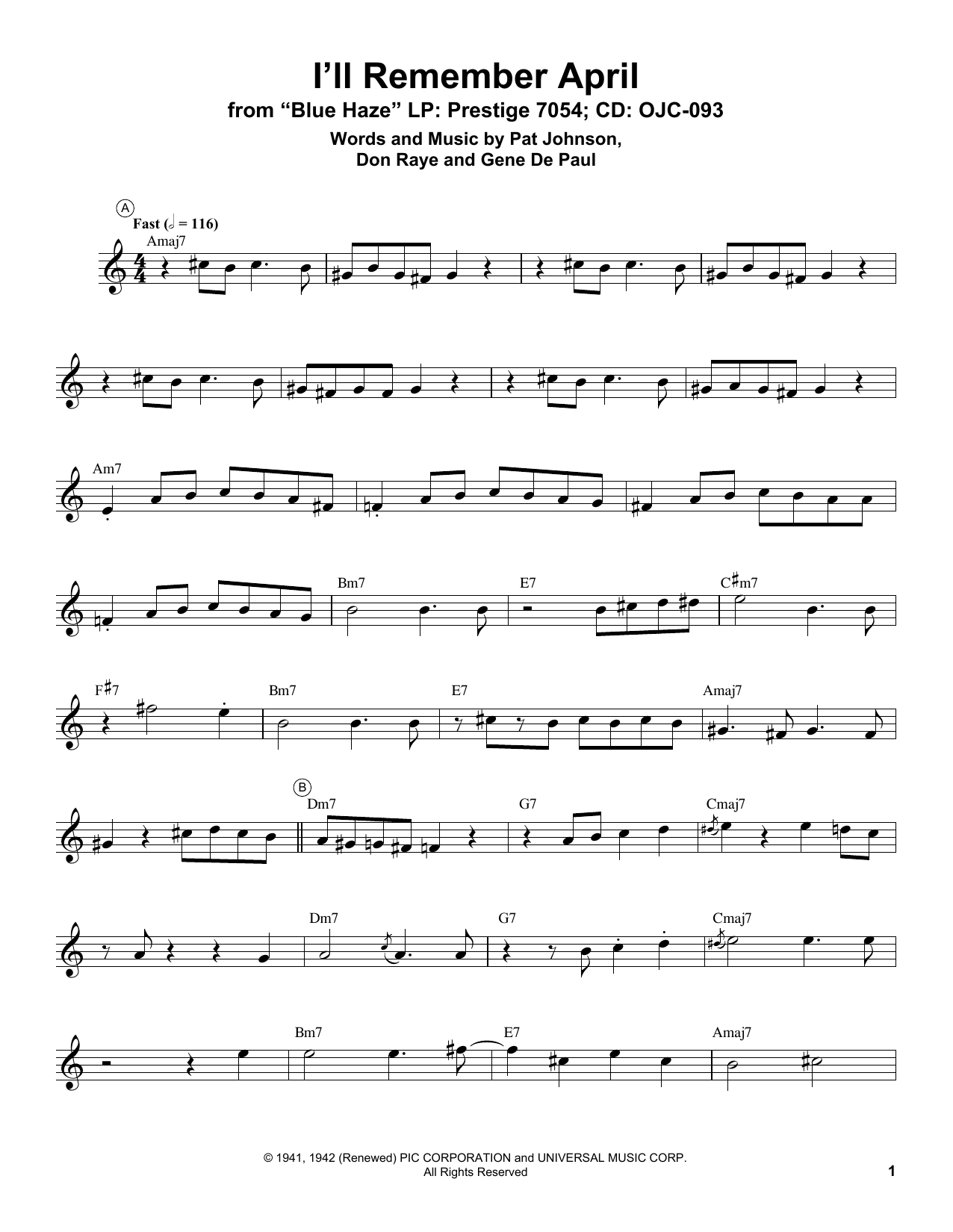 I'll Remember April (Trumpet Transcription) von Miles Davis