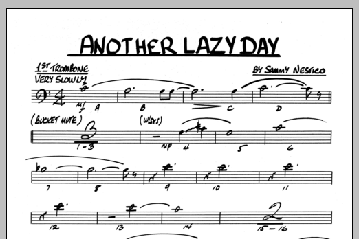 Another Lazy Day - 1st Trombone (Jazz Ensemble) von Sammy Nestico