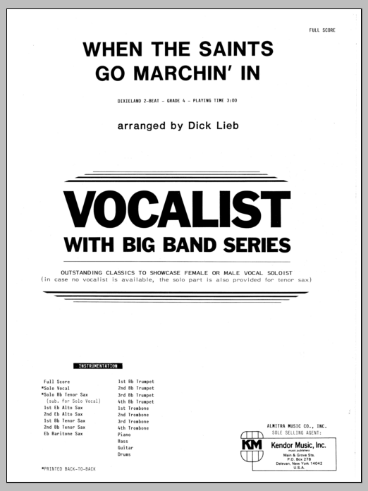 When the Saints Go Marching In - Full Score (Jazz Ensemble) von Dick Lieb