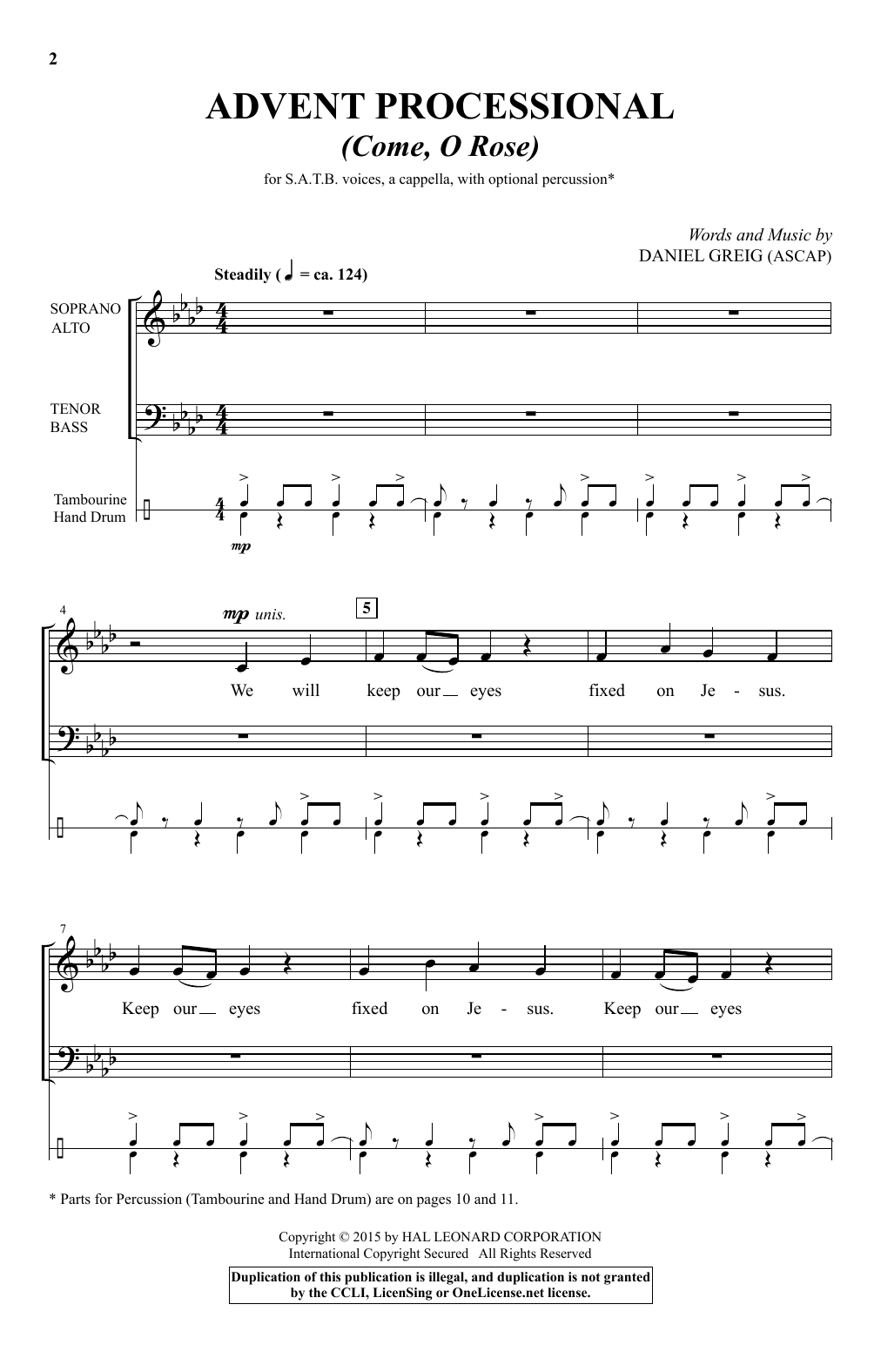 Advent Processional (SATB Choir) von Daniel Greig