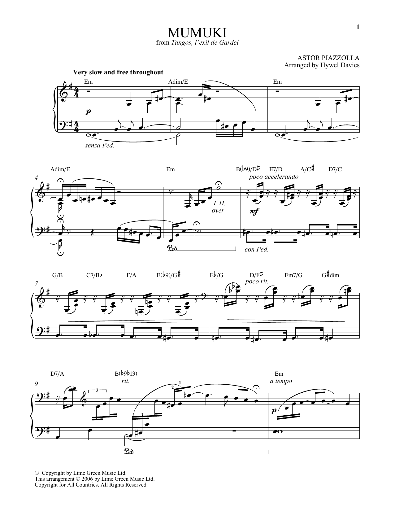 Mumuki (Piano Solo) von Astor Piazzolla