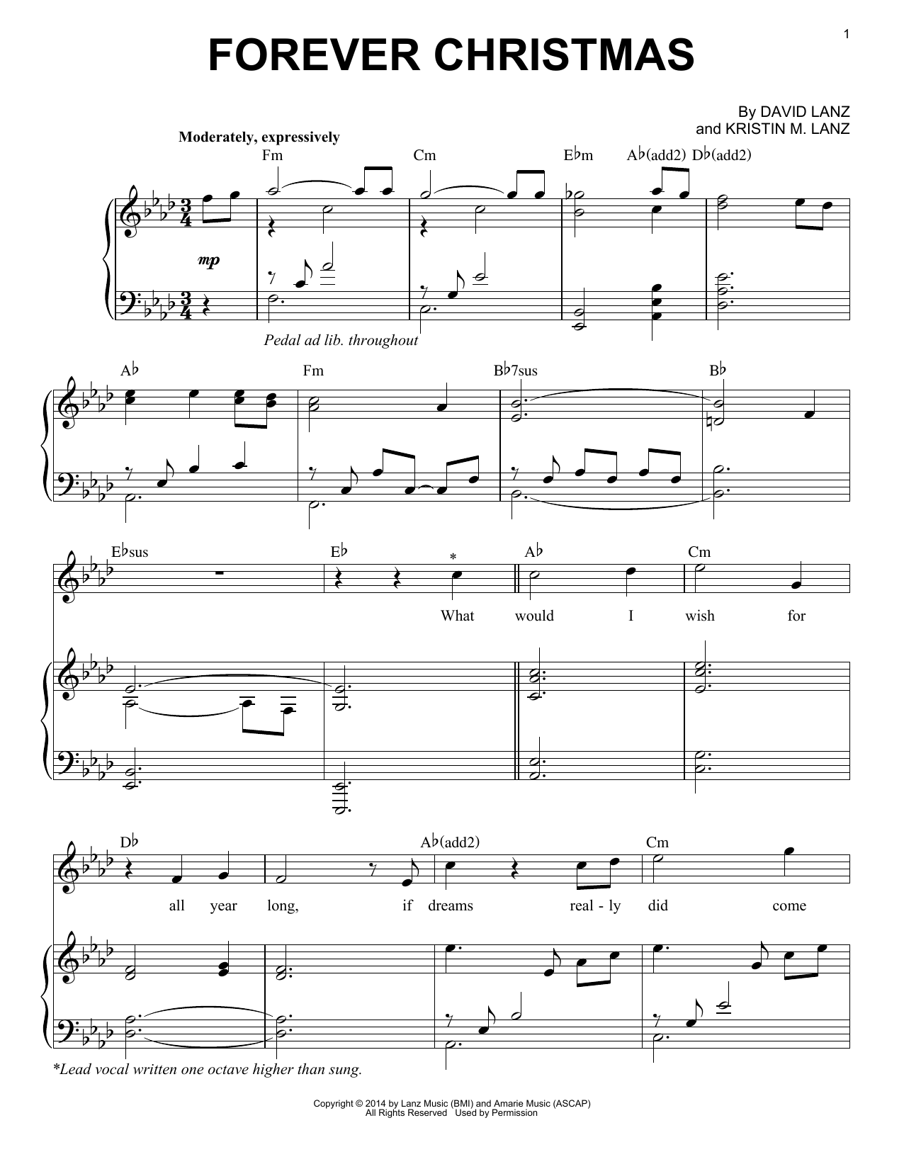 Forever Christmas (Piano Solo) von David Lanz & Kristin Amarie