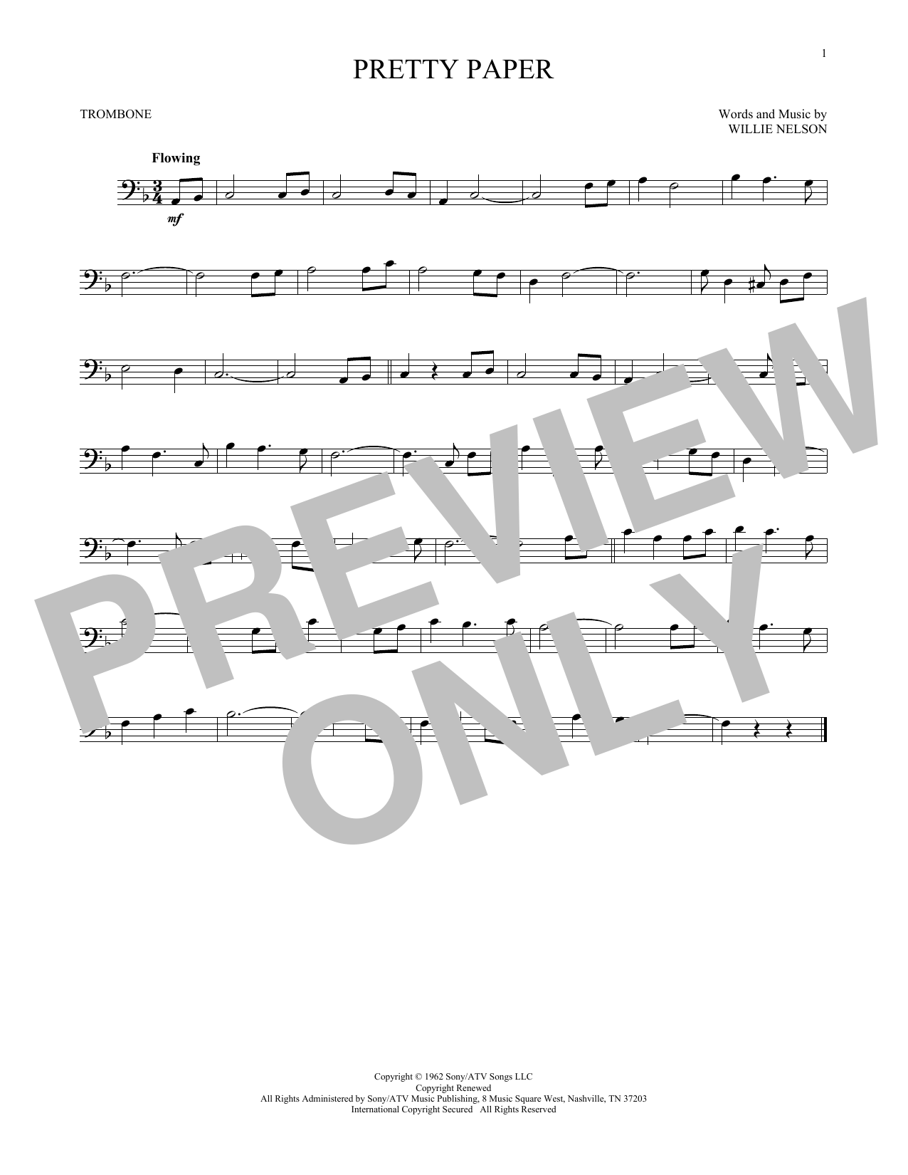 Pretty Paper (Trombone Solo) von Willie Nelson