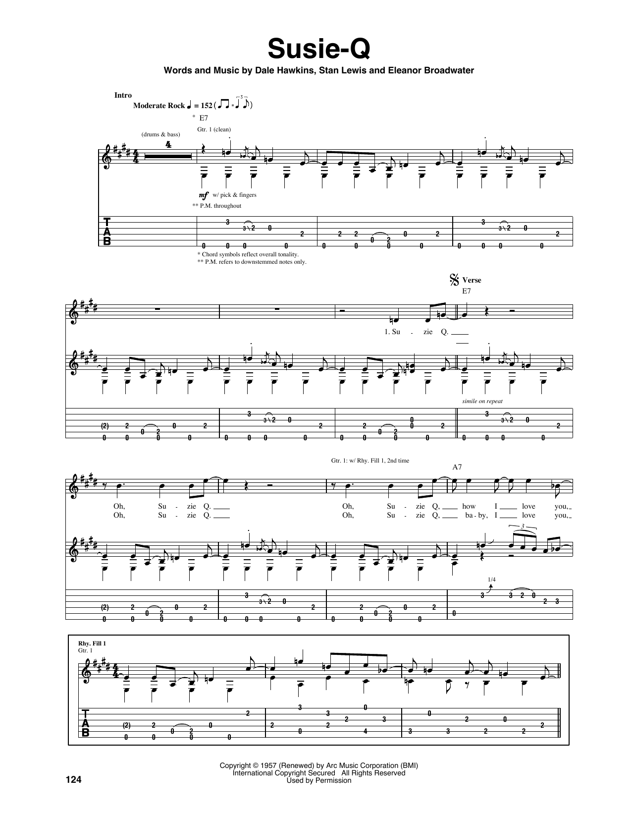 Susie-Q (Guitar Tab) von Creedence Clearwater Revival