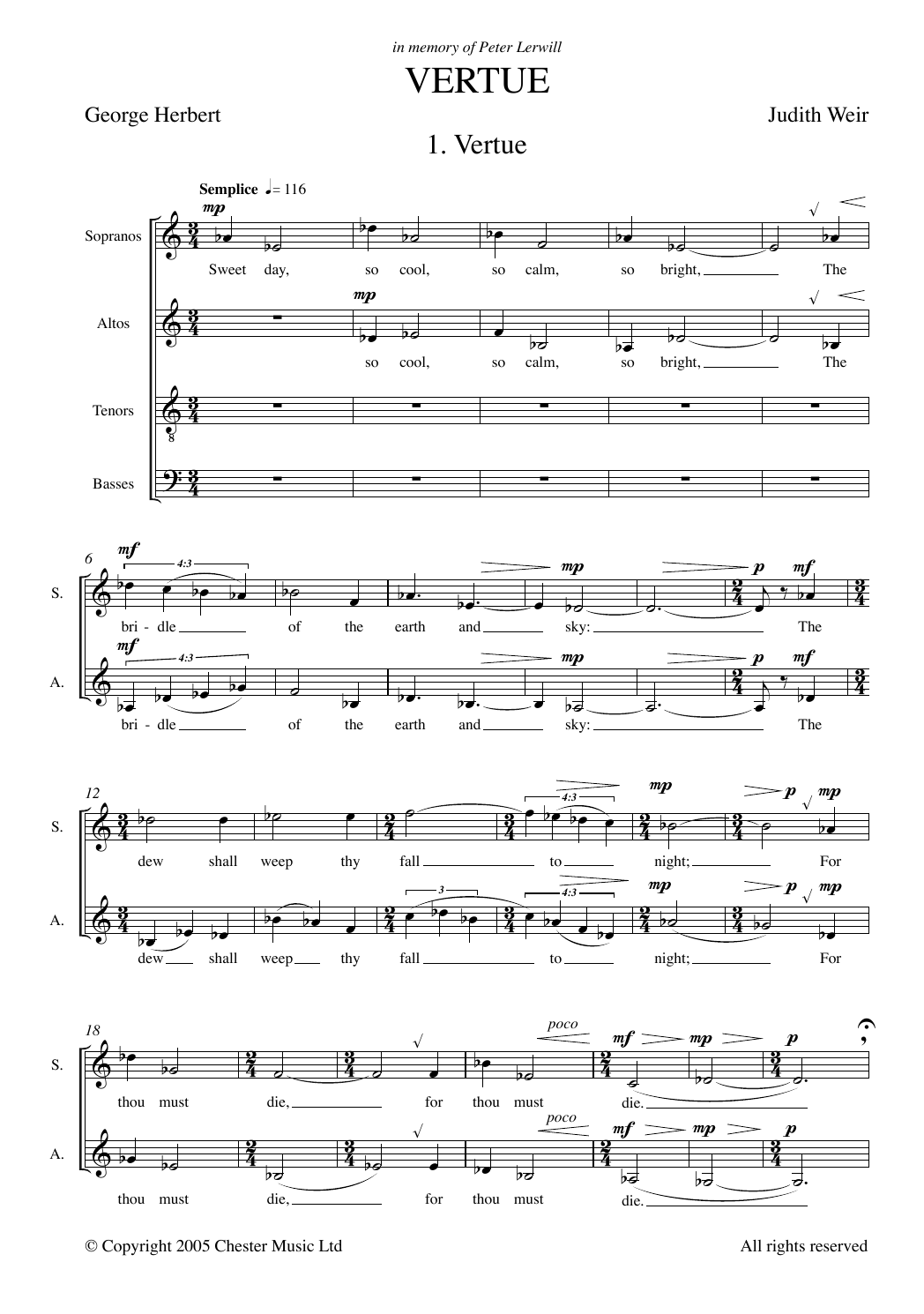 Vertue (Choir) von Judith Weir