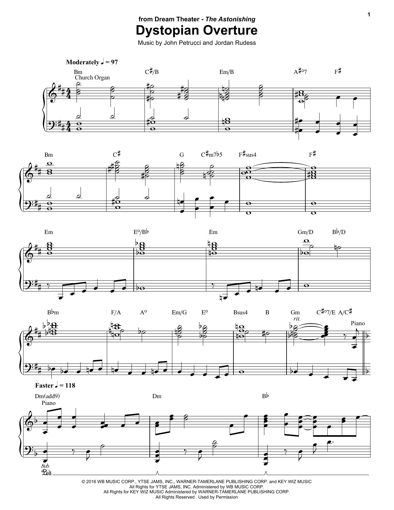 Dystopian Overture (Keyboard Transcription) von Dream Theater