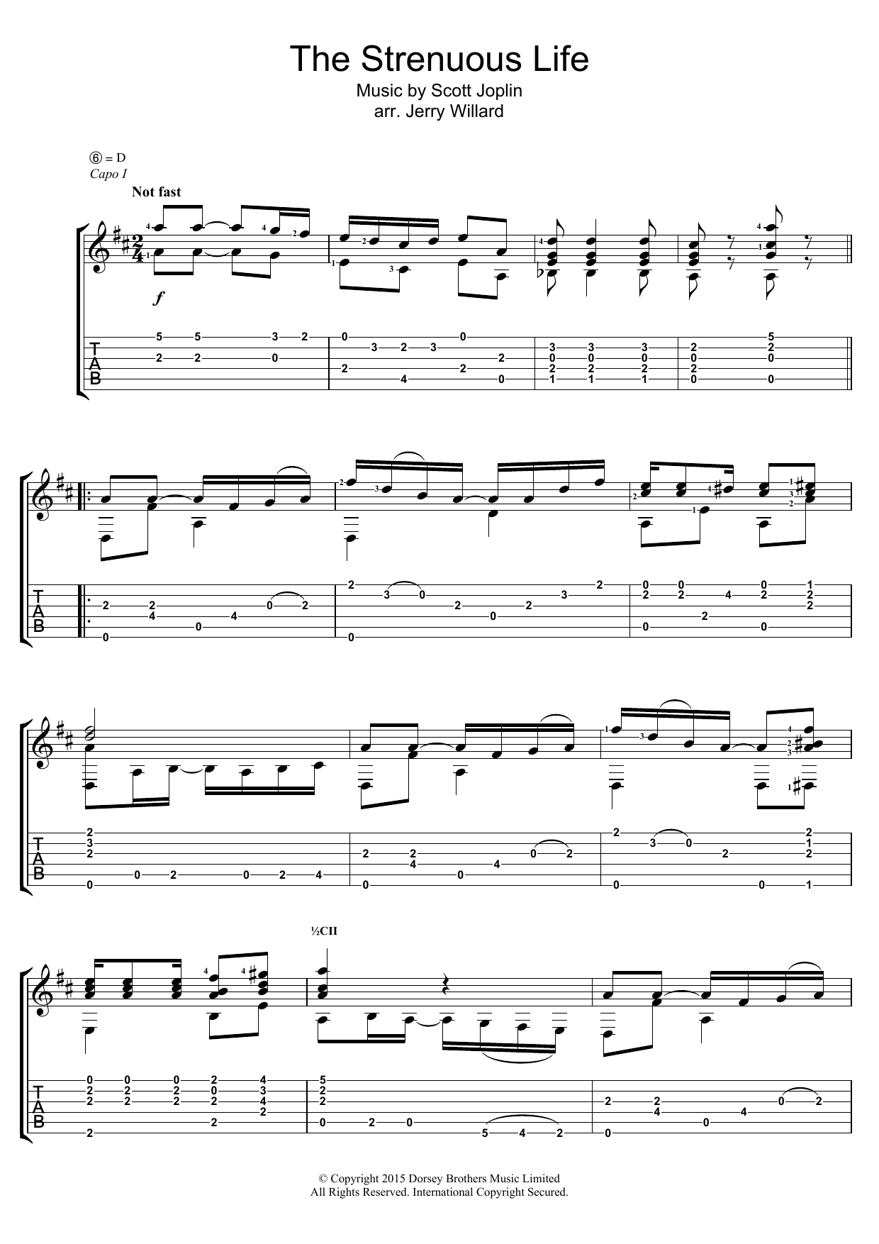 The Strenuous Life (Guitar Tab) von Scott Joplin