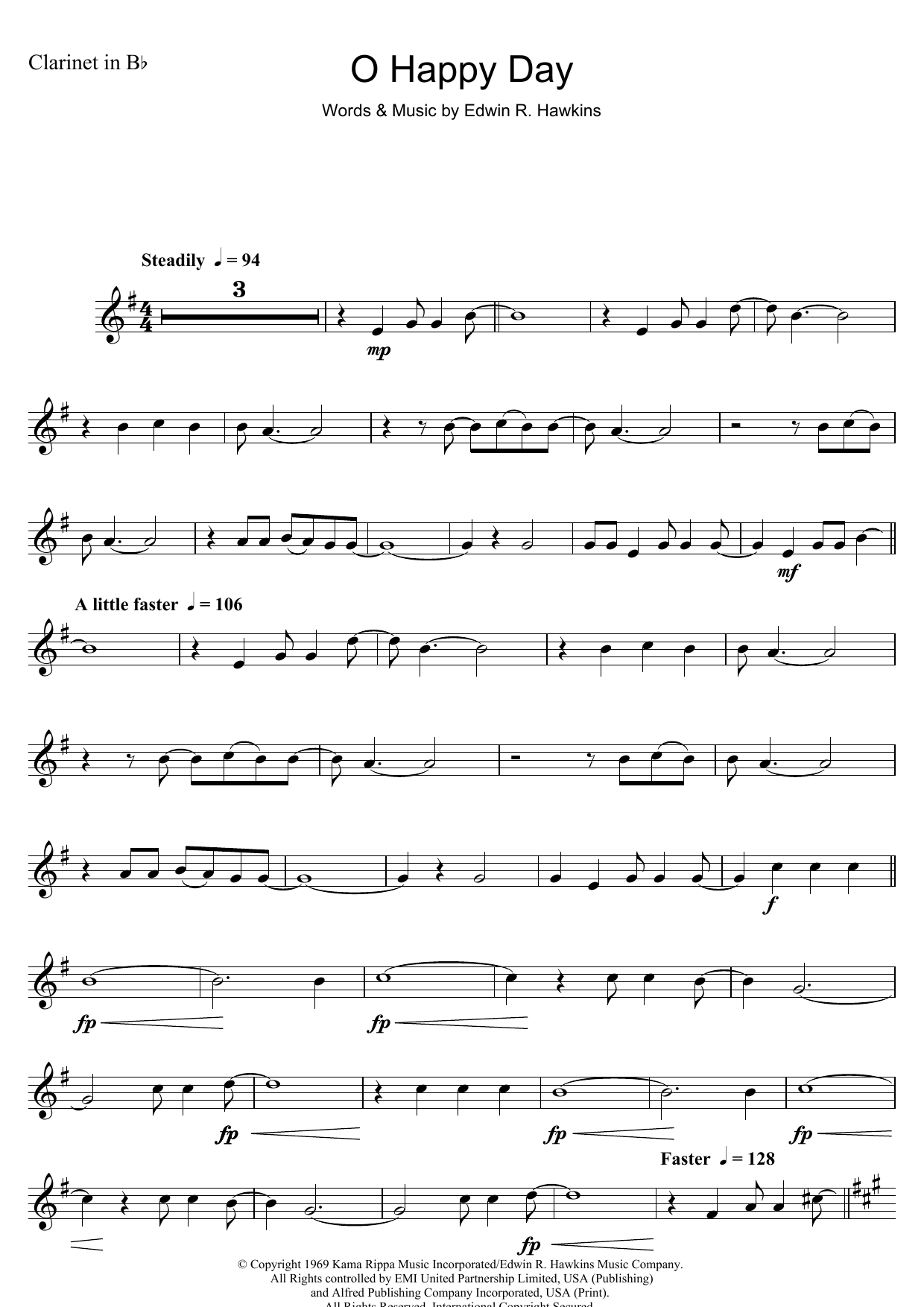Oh Happy Day (Clarinet Solo) von The Edwin Hawkins Singers