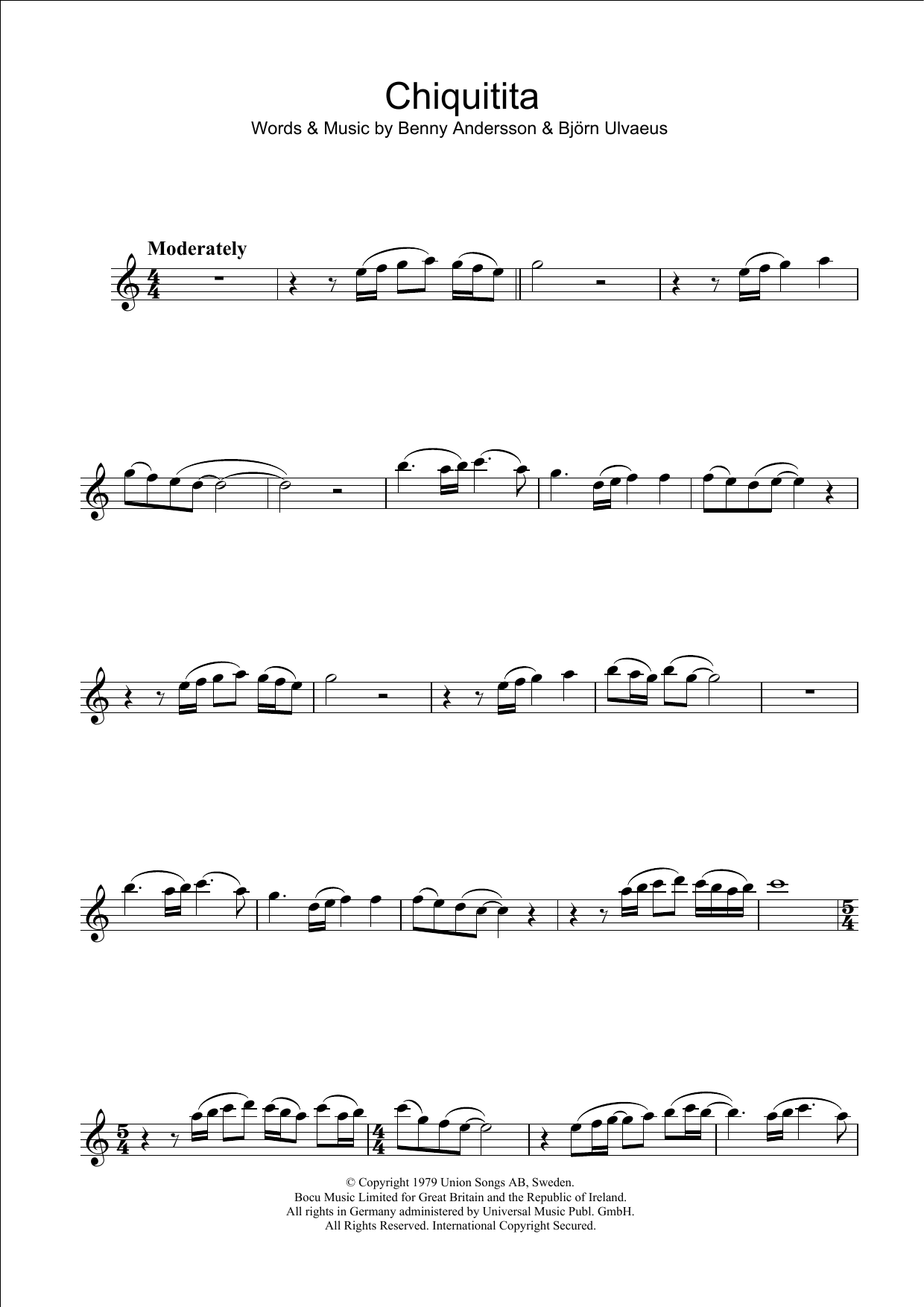 Chiquitita (Clarinet Solo) von ABBA