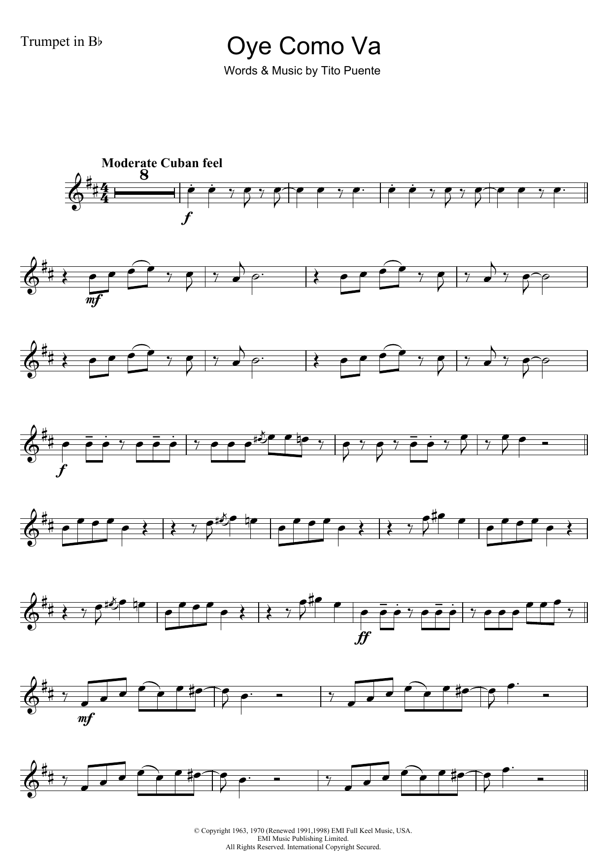 Oye Como Va (Trumpet Solo) von Tito Puente