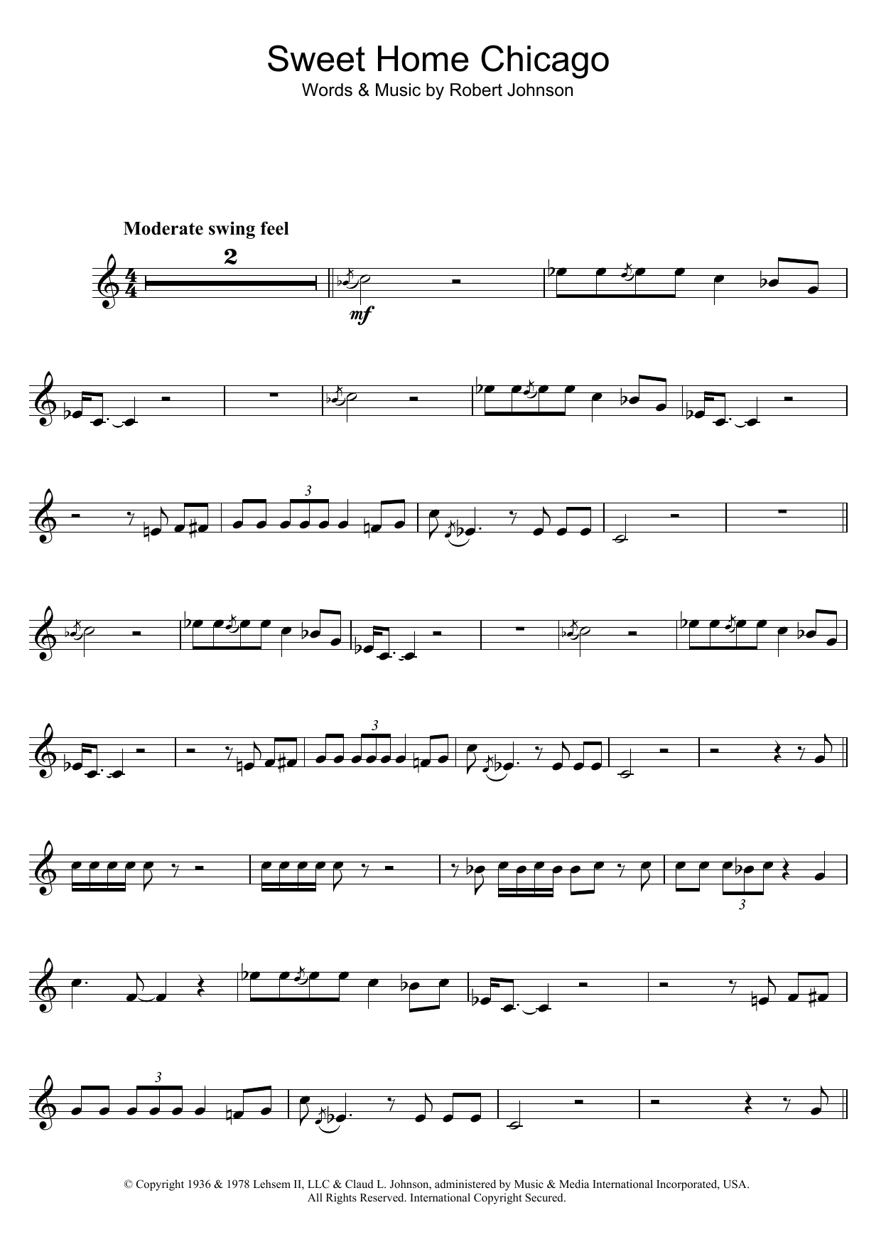 Sweet Home Chicago (Clarinet Solo) von Robert Johnson