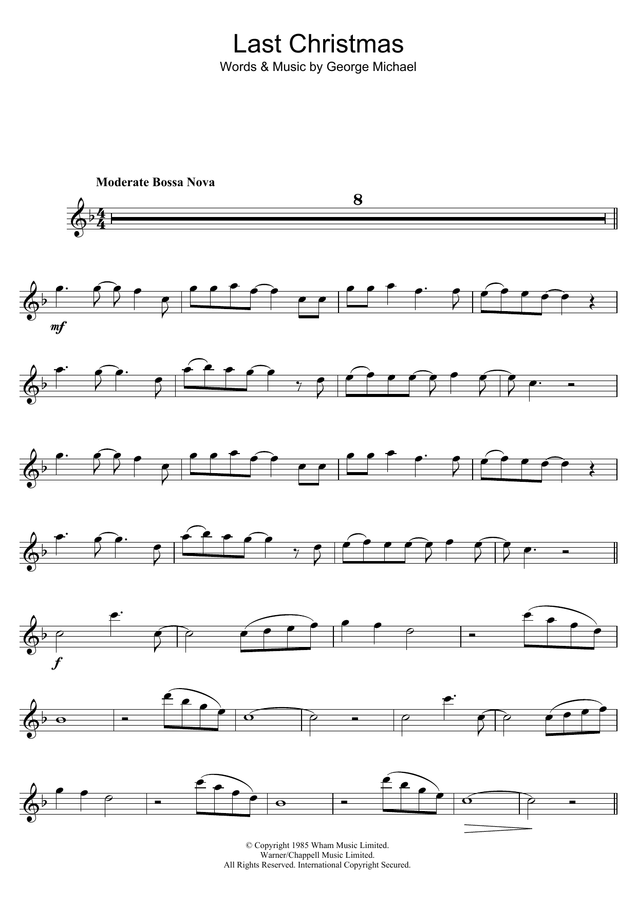 Last Christmas (Flute Solo) von Wham!