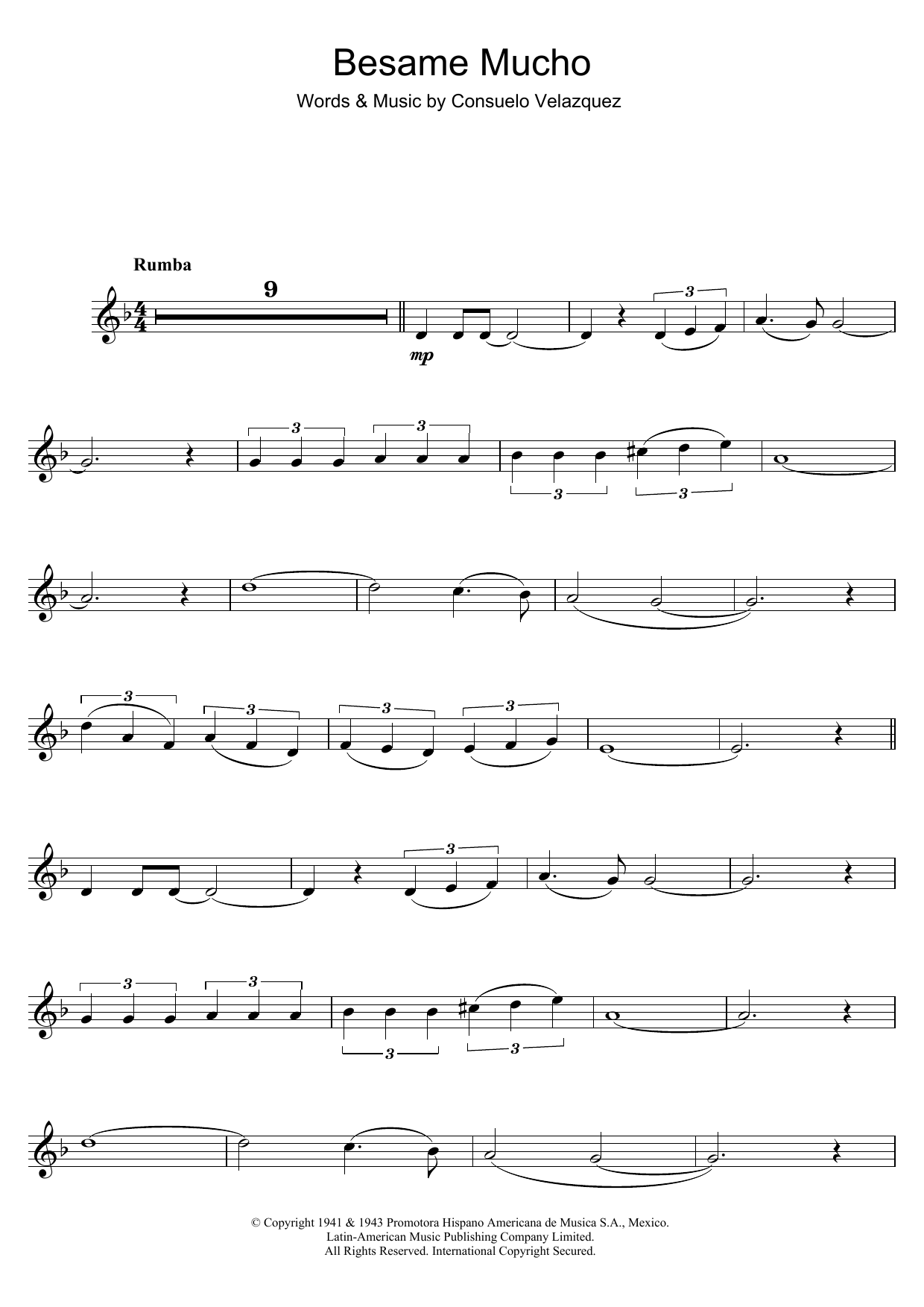 Besame Mucho (Kiss Me Much) (Trumpet Solo) von Consuelo Velazquez