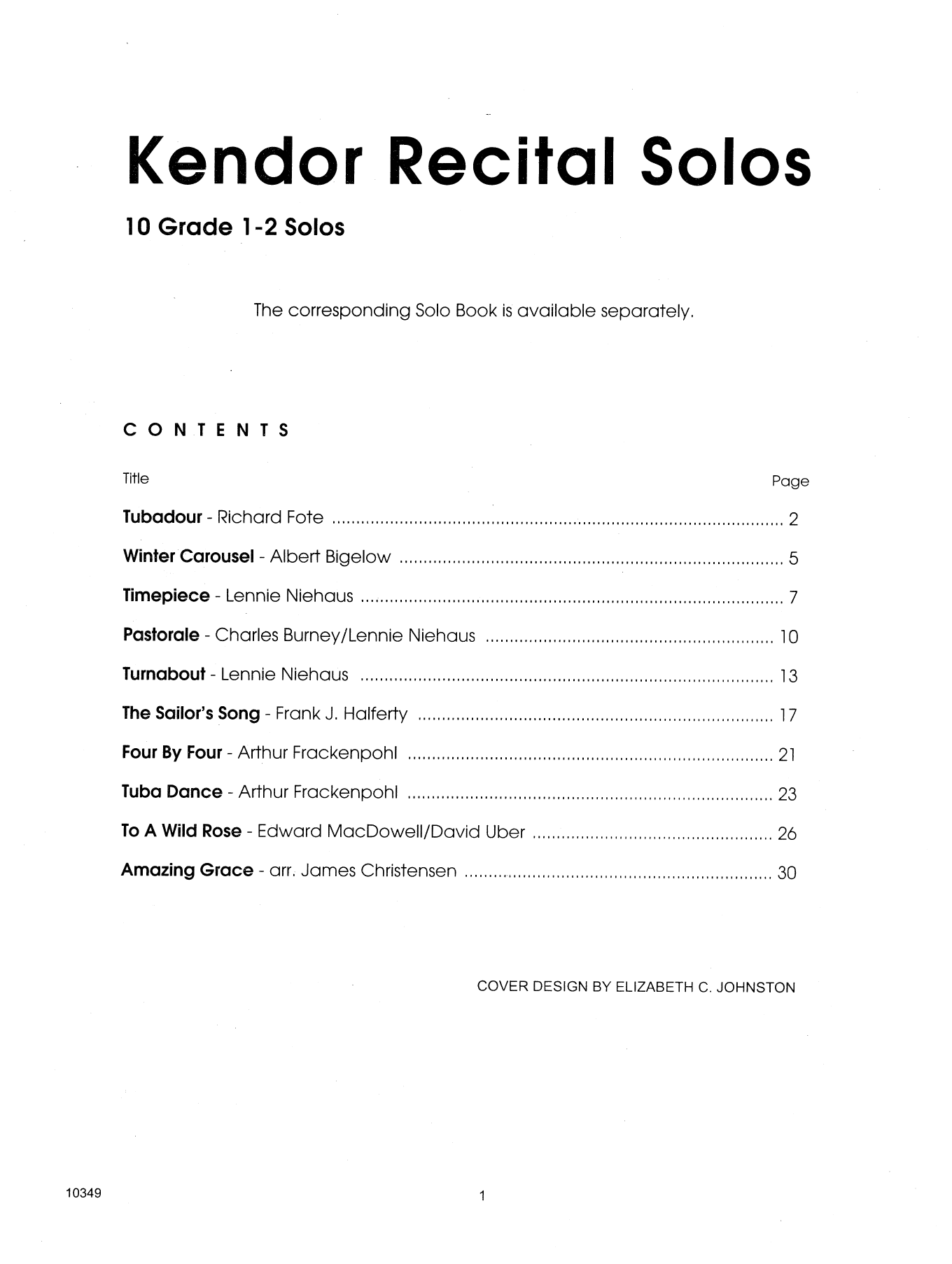Kendor Recital Solos - Tuba - (Piano Accompaniment (Brass Solo) von Various