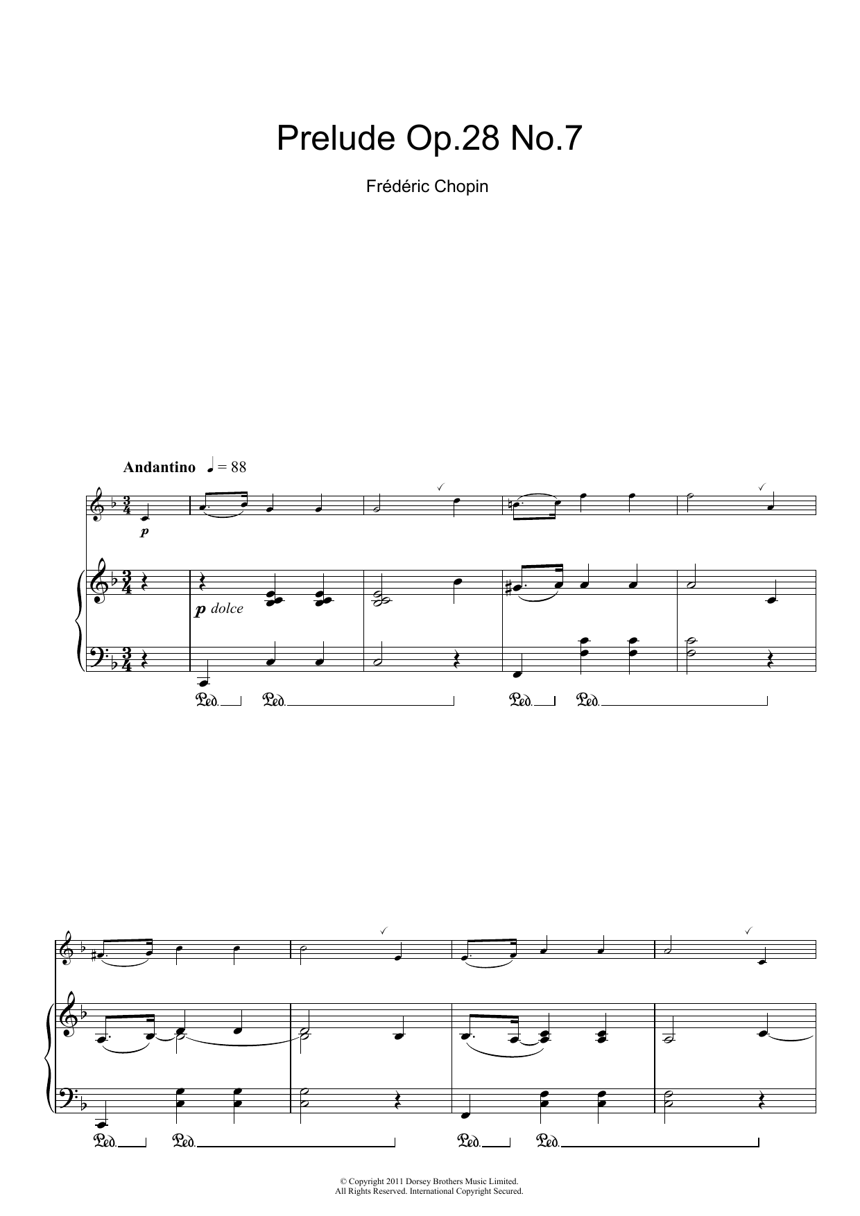 Prelude Op.28 No.7 (Clarinet Solo) von Frédéric Chopin