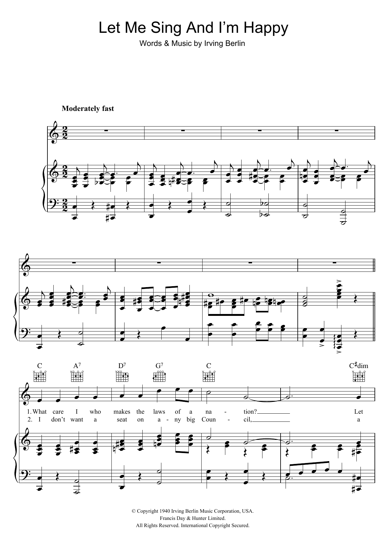 Let Me Sing And I'm Happy (Piano, Vocal & Guitar Chords) von Al Jolson