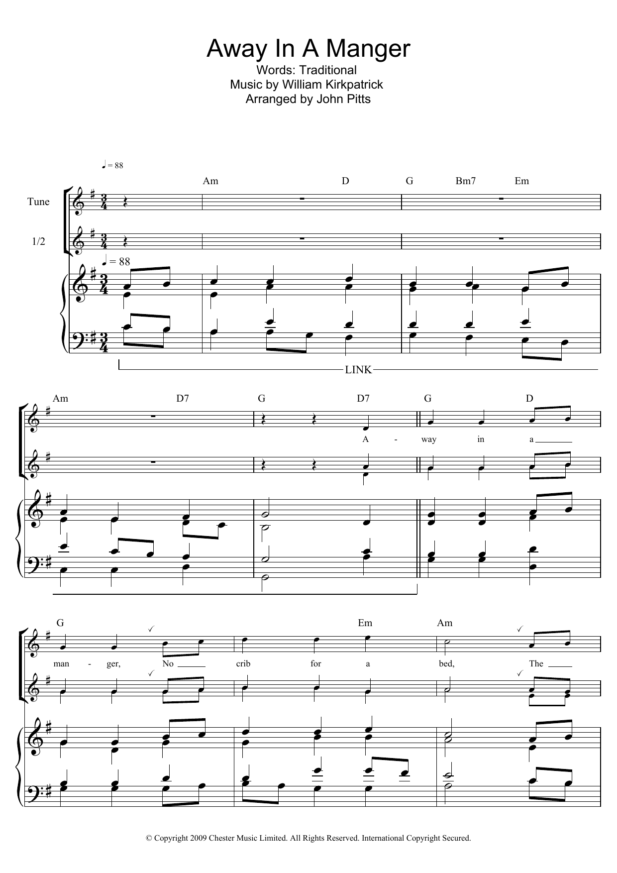 Away In A Manger (Recorder Solo) von Traditional Carol