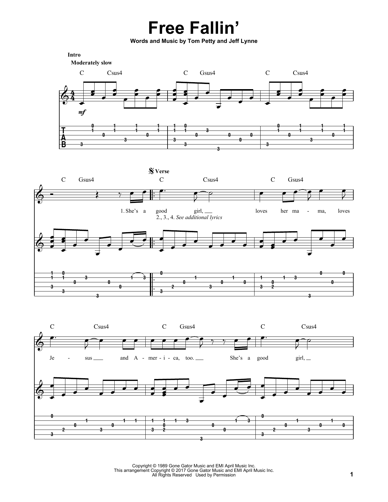 Free Fallin' (Solo Guitar) von Tom Petty
