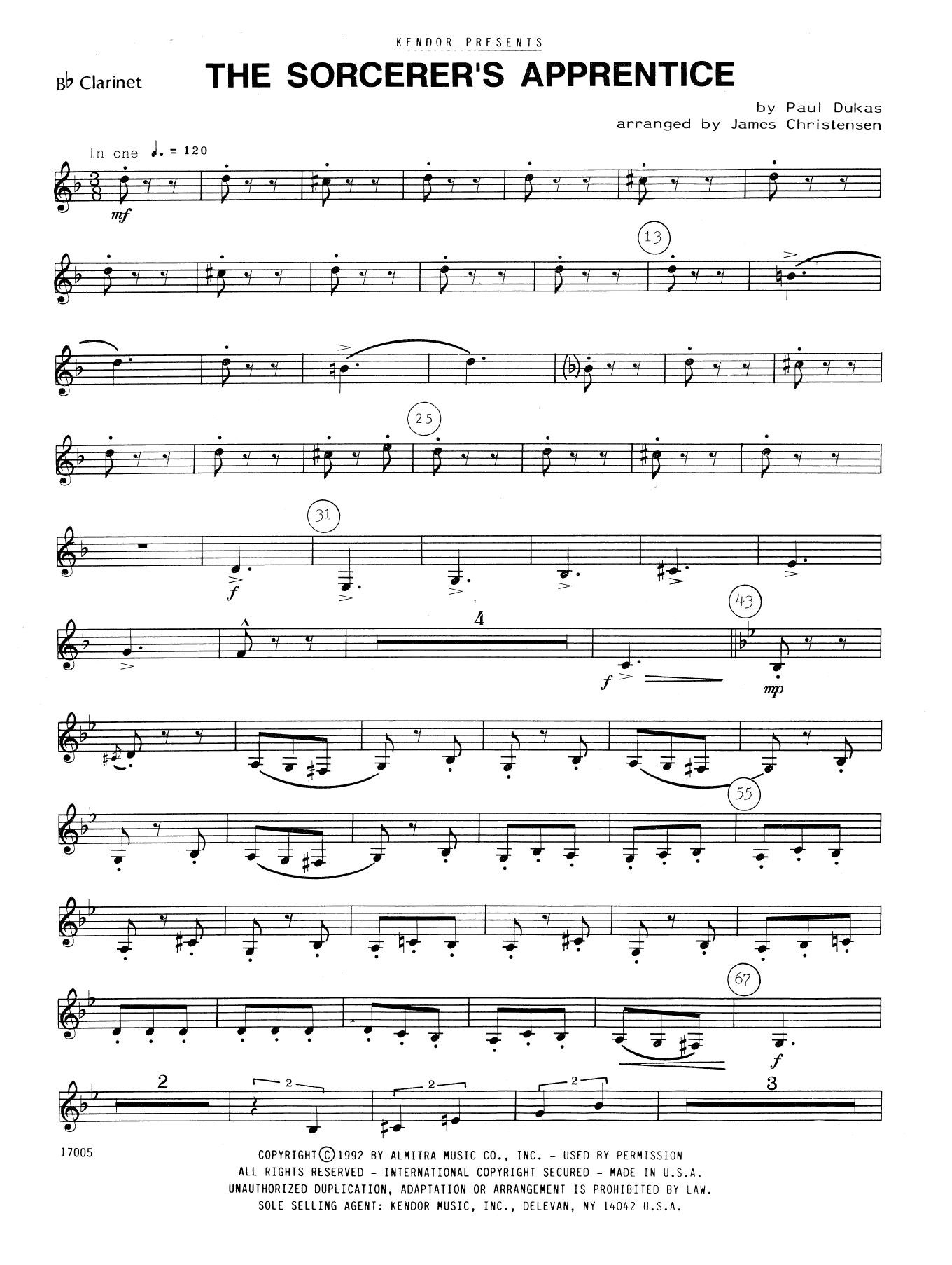The Sorcerer's Apprentice - Bb Clarinet (Woodwind Ensemble) von James Christensen