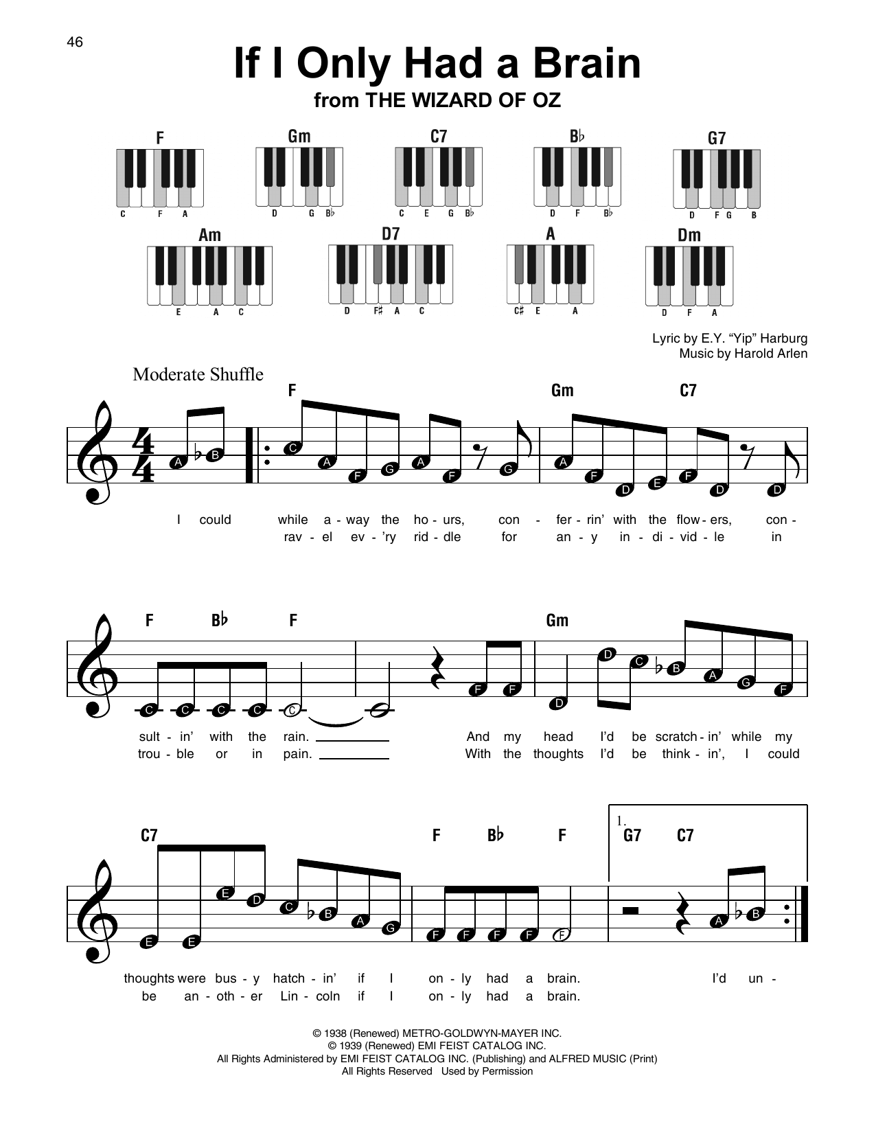 If I Only Had A Brain (Super Easy Piano) von E.Y. 