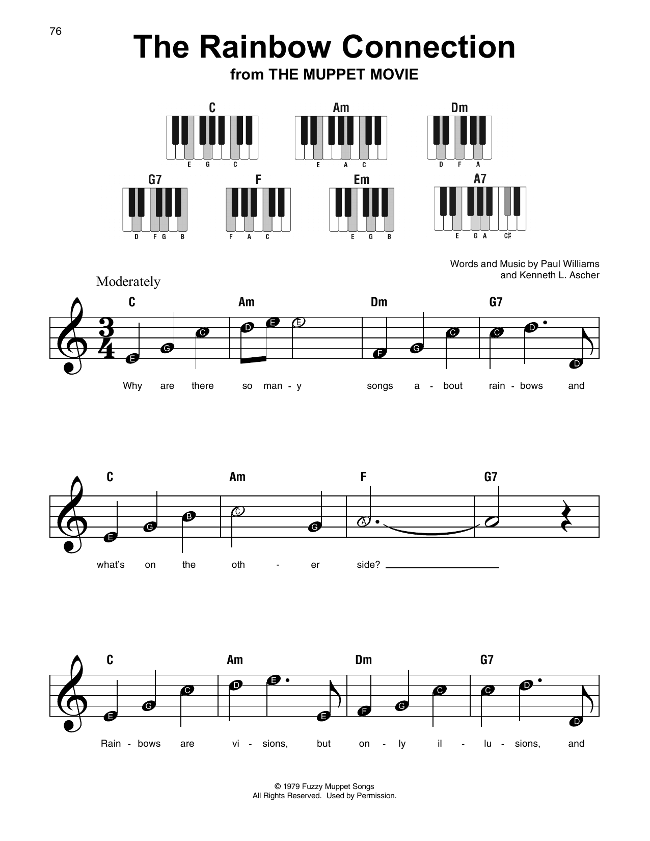 The Rainbow Connection (Super Easy Piano) von Paul Williams
