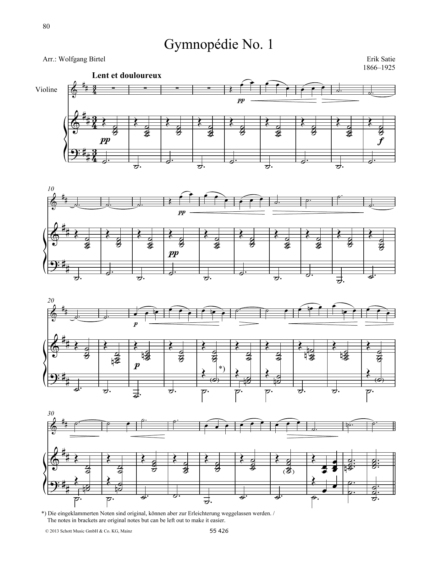 Gymnopedie No. 1 (String Solo) von Erik Satie