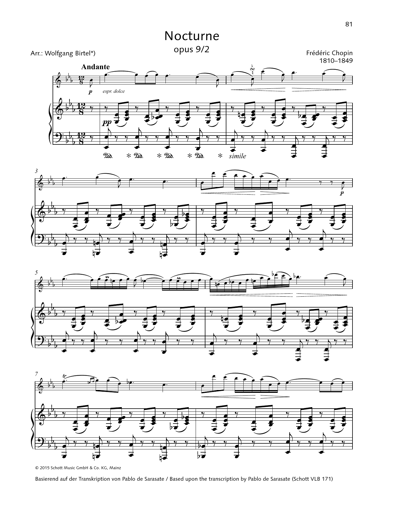 Nocturne E-flat major (String Solo) von Frdric Chopin