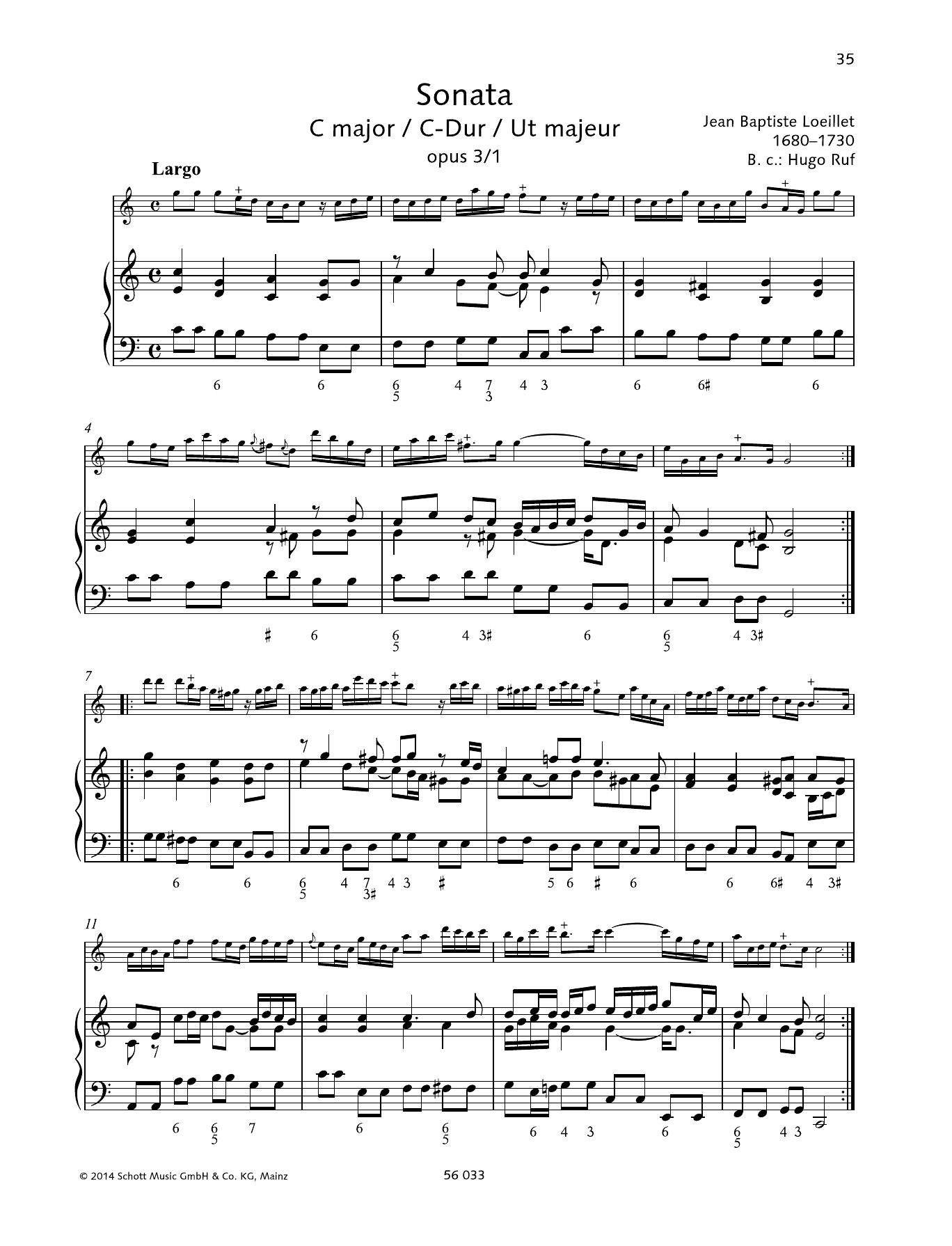 Sonata C Major (Woodwind Solo) von Baldassare Galuppi