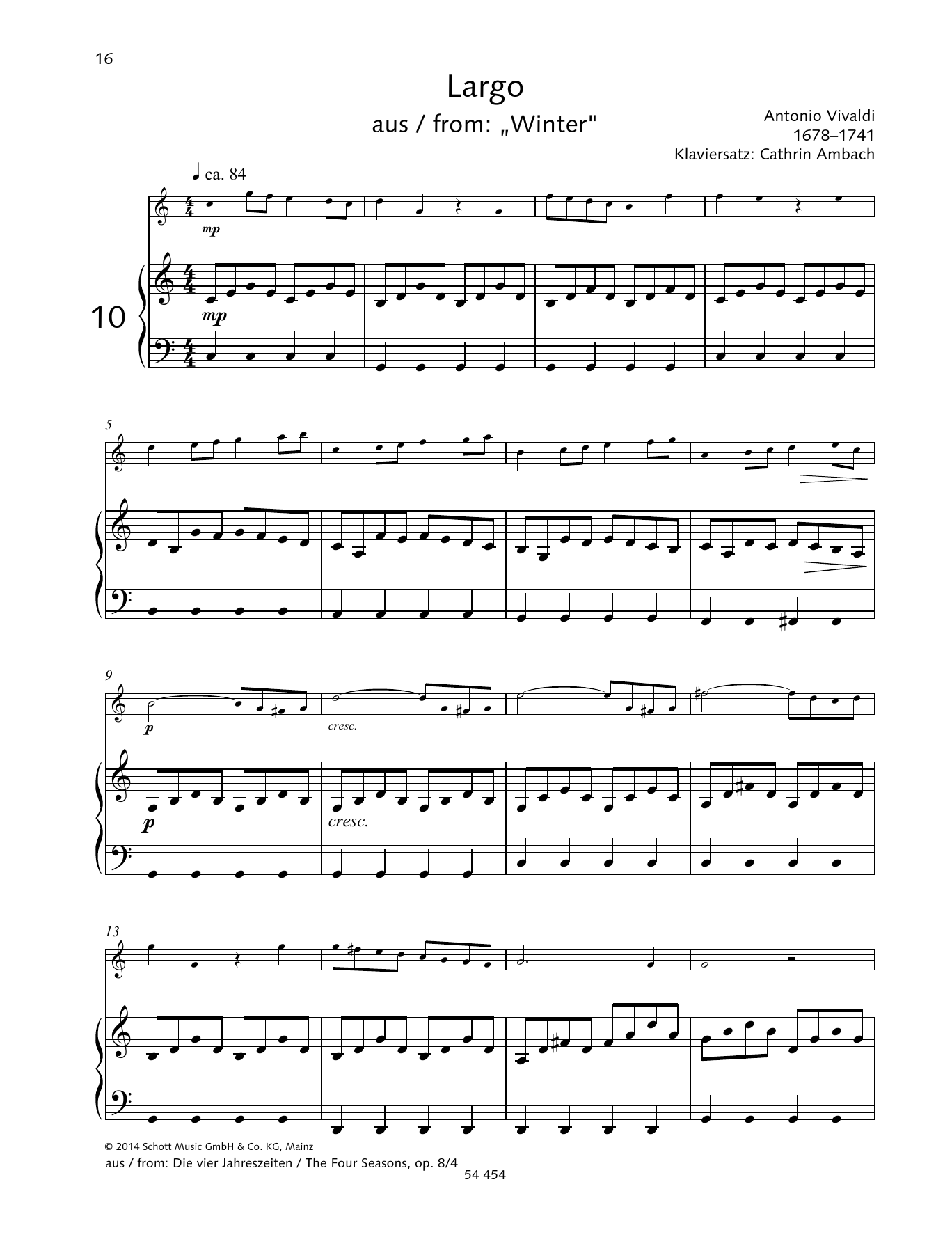 Largo (Woodwind Solo) von Antonio Vivaldi