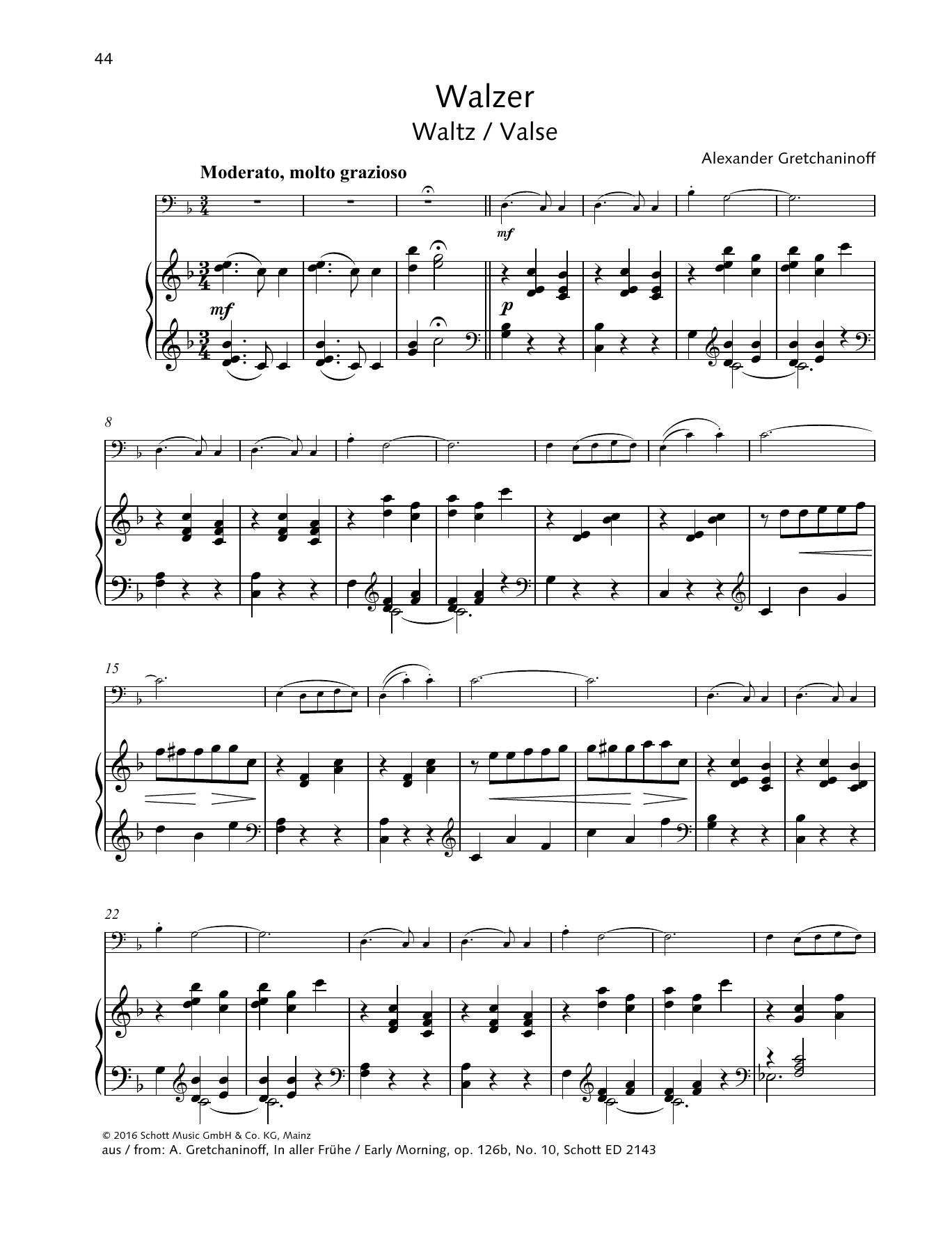 Waltz (String Solo) von Alexander Gretchaninoff