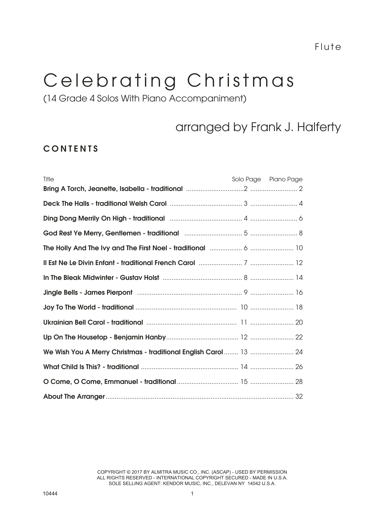 Celebrating Christmas (14 Grade 4 Solos With Piano Accompaniment) - Flute (Woodwind Solo) von Frank J. Halferty