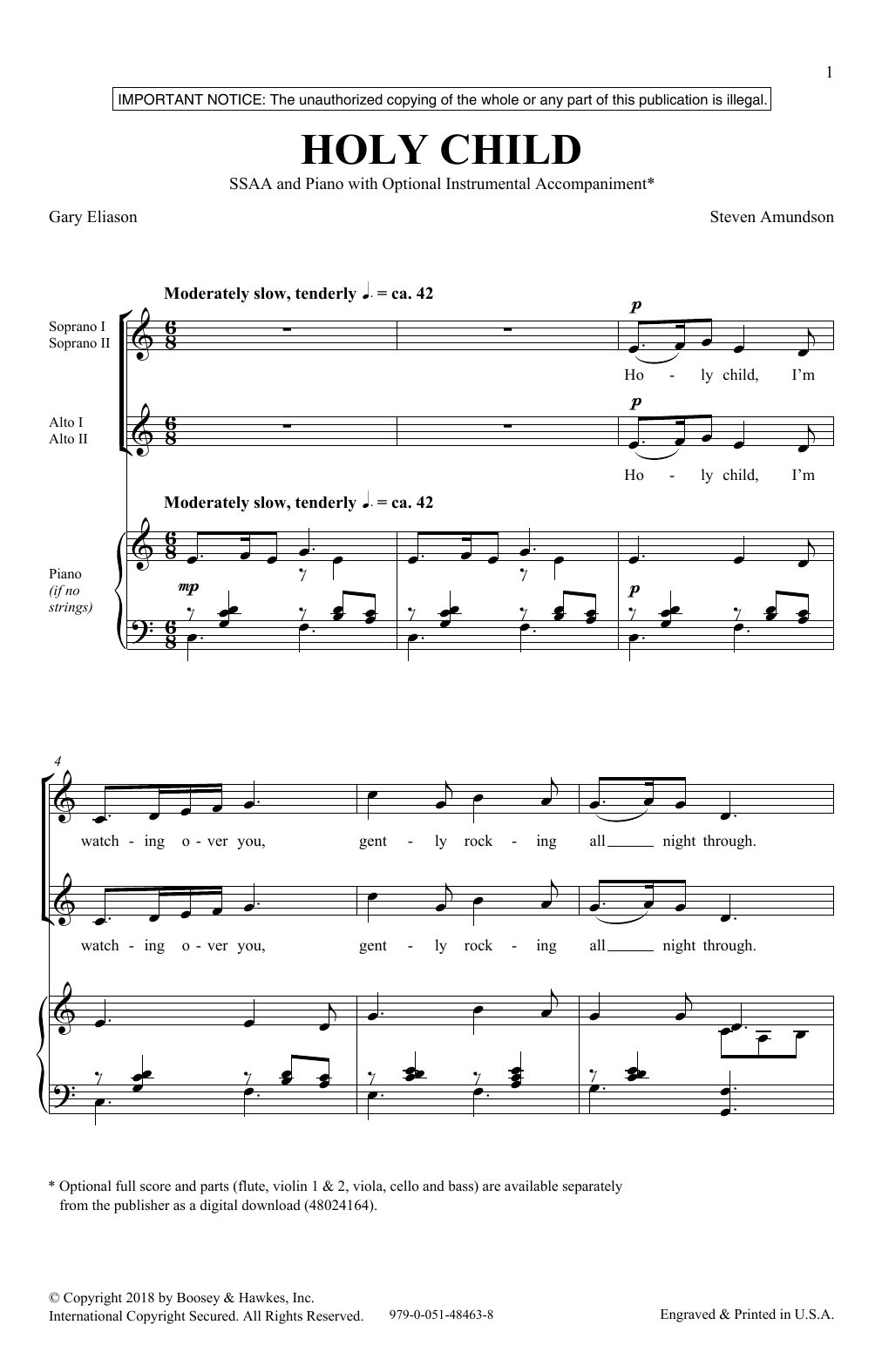 Holy Child (SSA Choir) von Steven Amundson