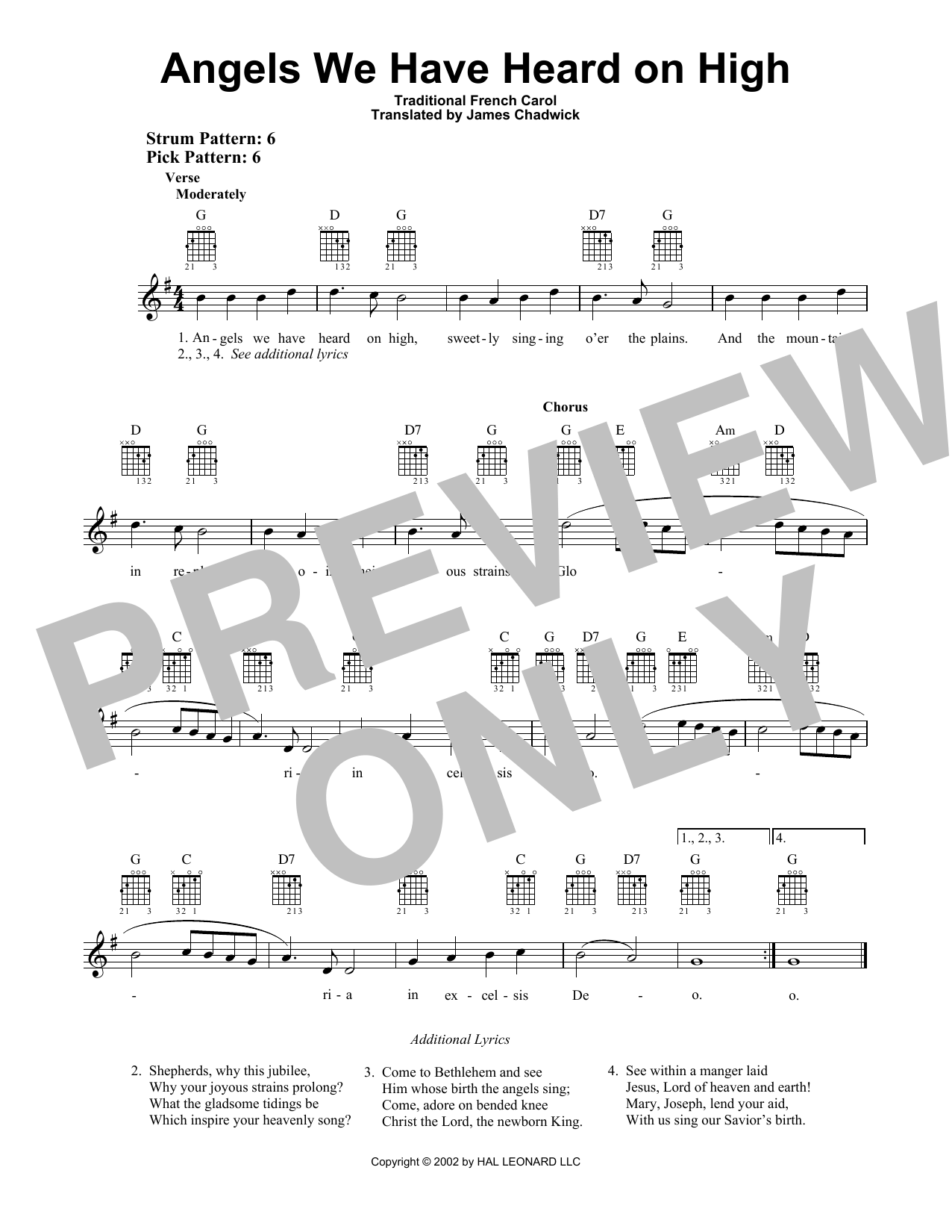 Angels We Have Heard On High (Easy Guitar) von Traditional French Carol
