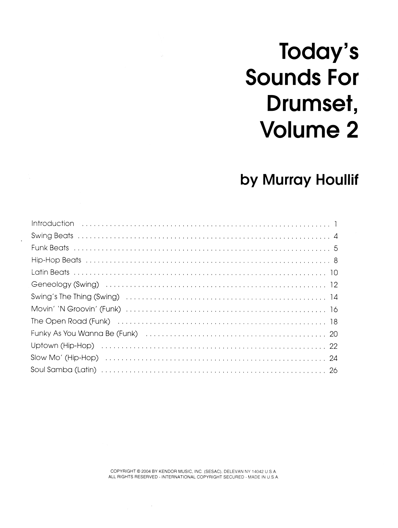 Today's Sounds For Drumset, Volume 2 (Instrumental Method) von Murray Houllif