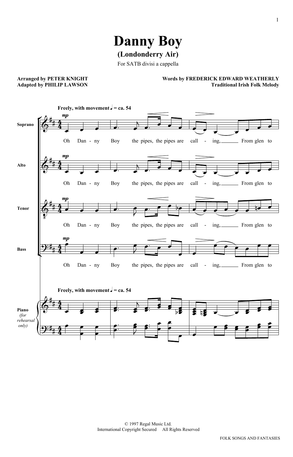 Danny Boy (SATB Choir) von The King's Singers