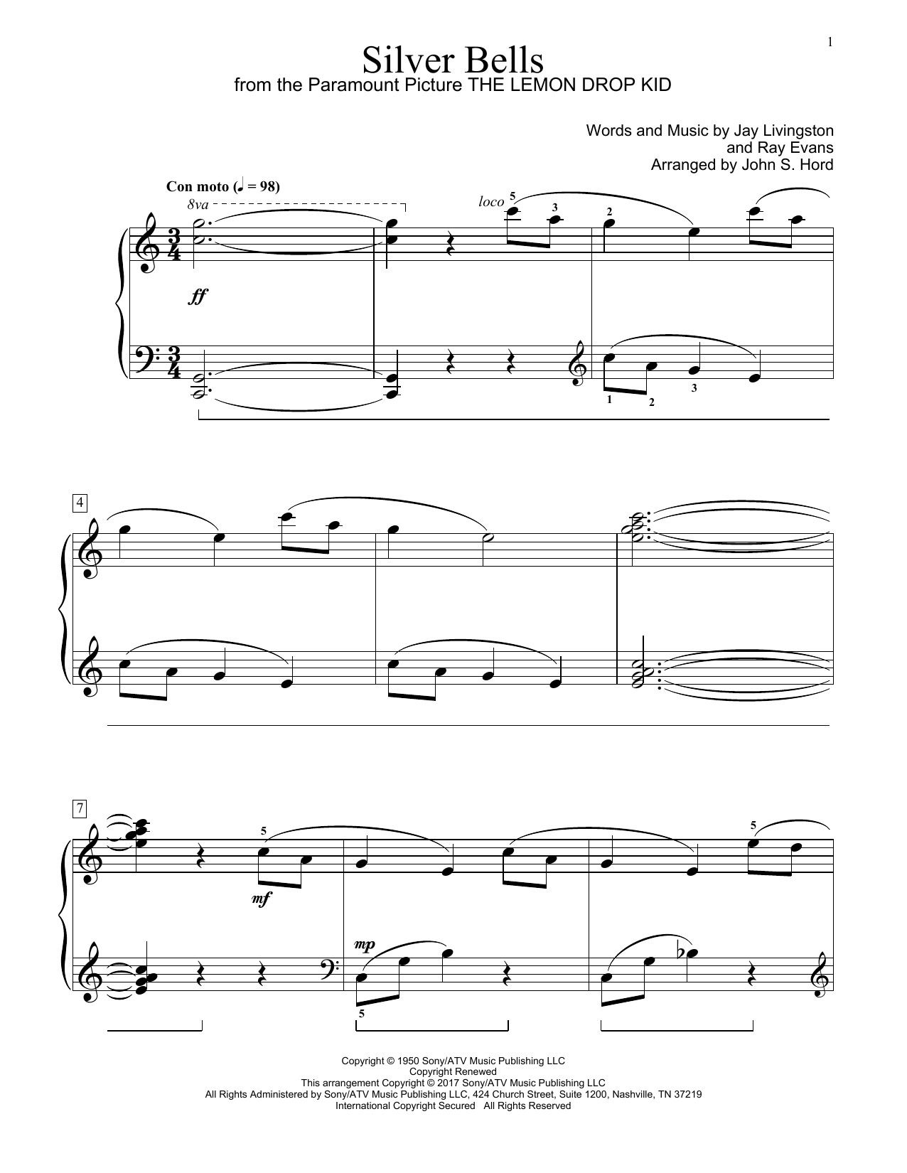 Silver Bells (Educational Piano) von John S. Hord
