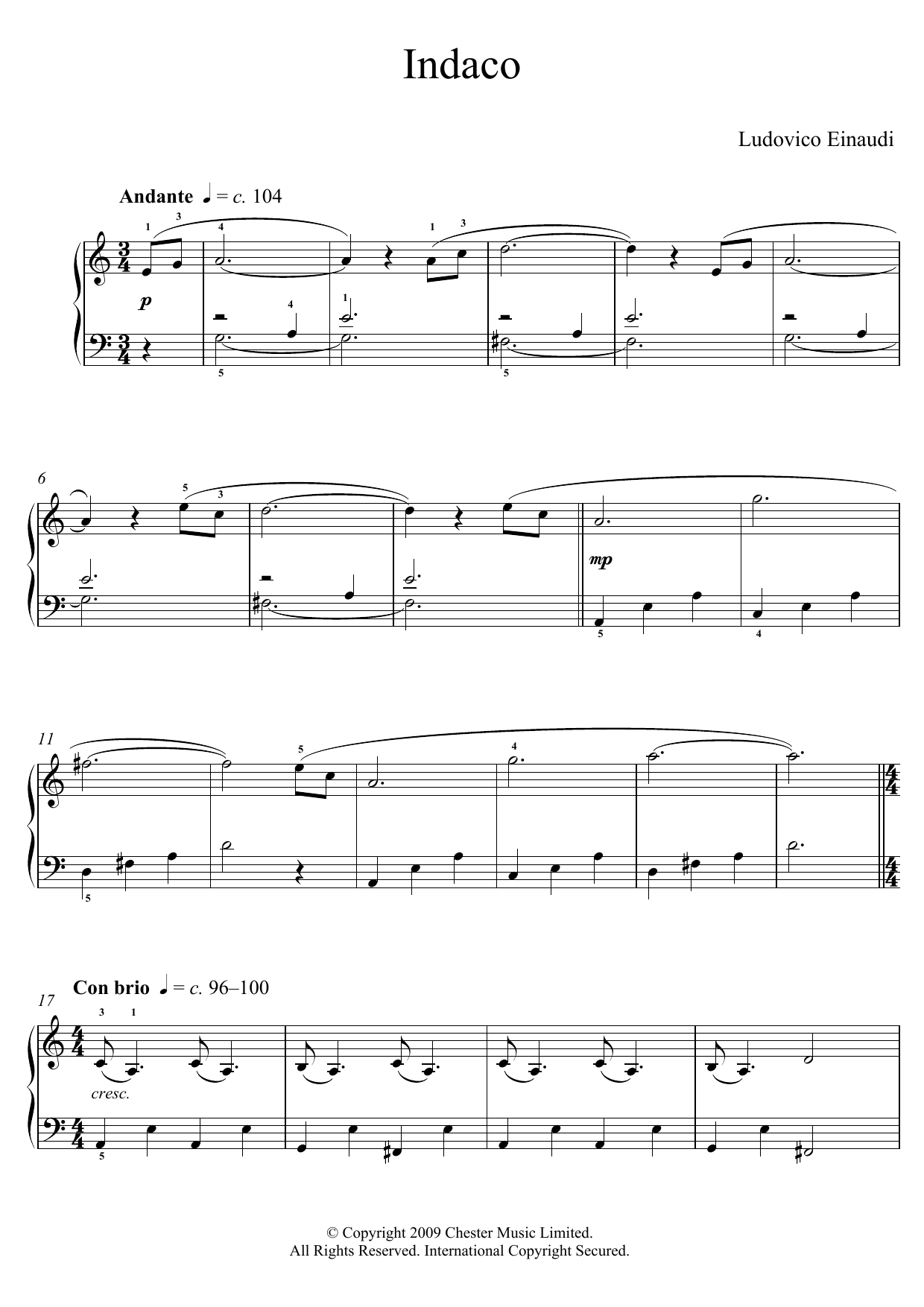 Indaco (Educational Piano) von Ludovico Einaudi