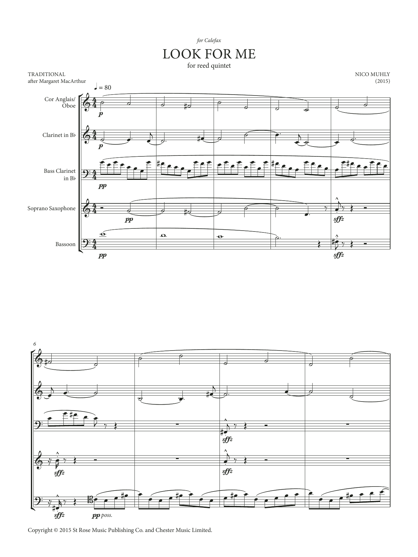 Look For Me (Score and Parts) (Performance Ensemble) von Nico Muhly