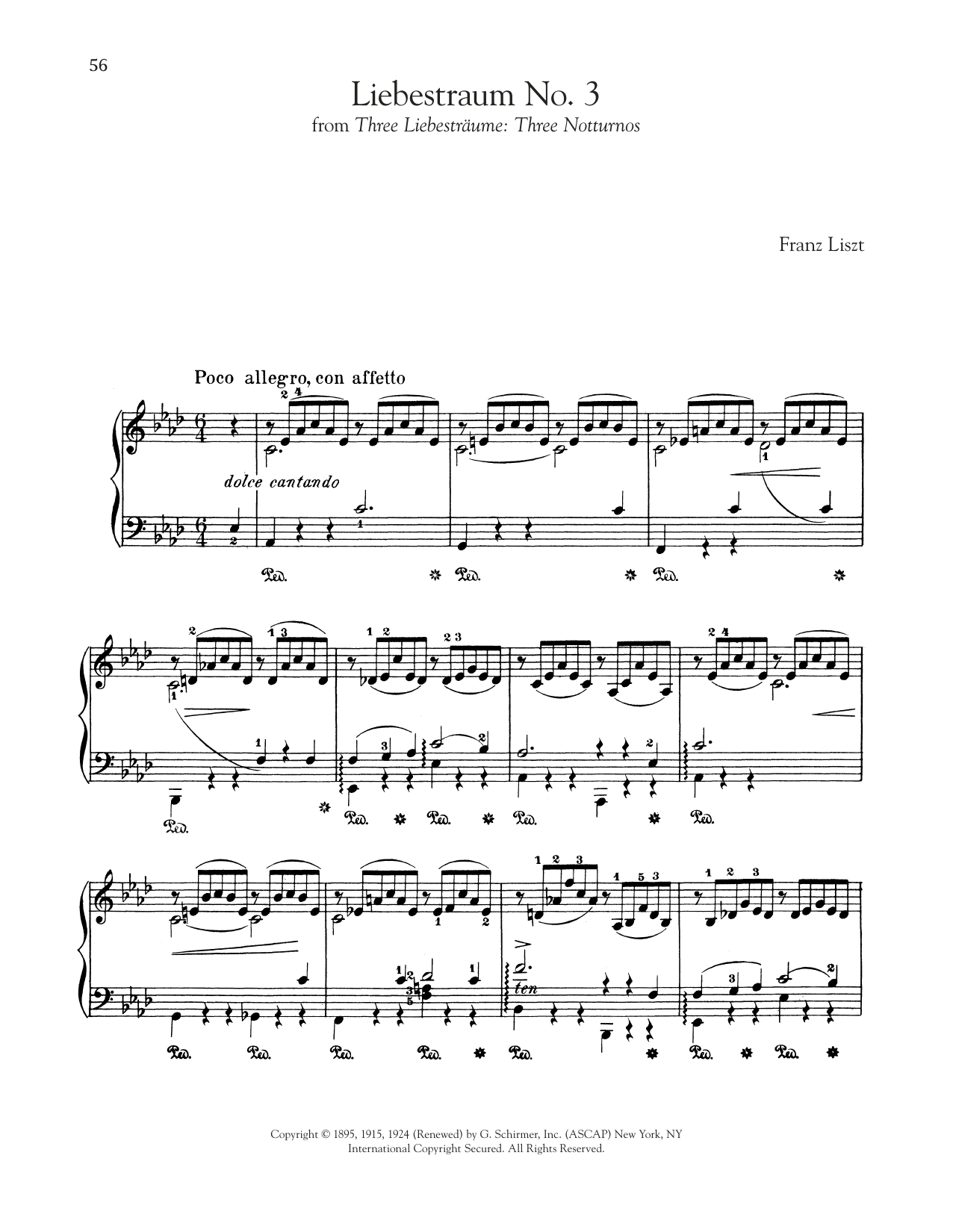 Liebestraum No. 3 (Piano Solo) von Franz Liszt