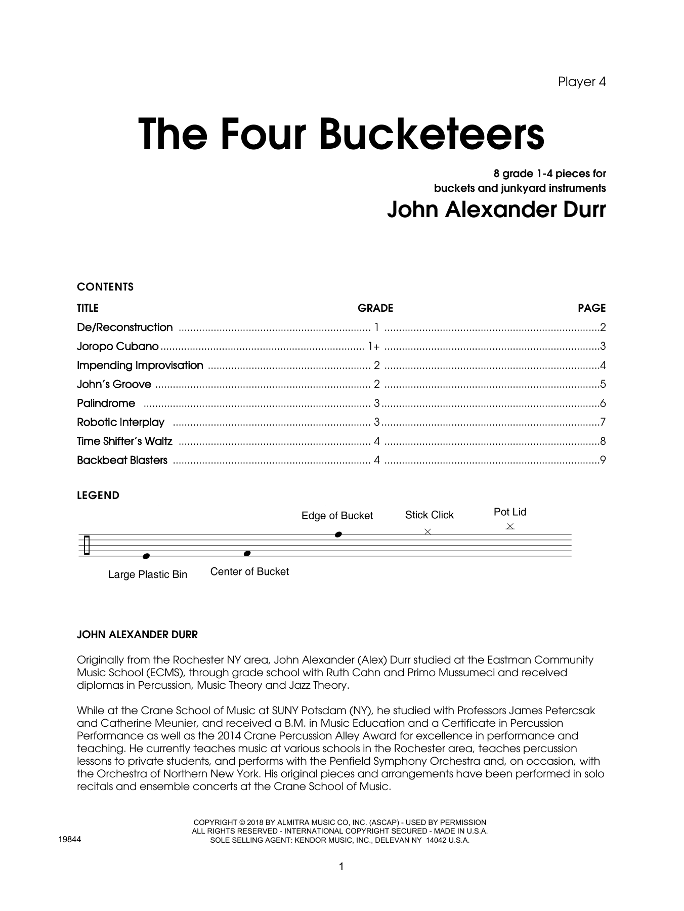 The Four Bucketeers - Percussion 4 (Percussion Ensemble) von John Durr