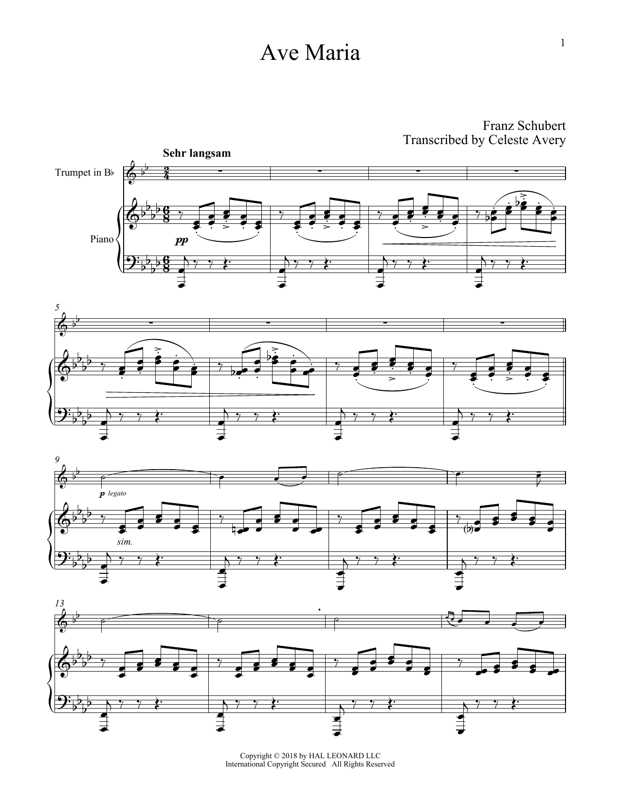 Ave Maria, Op. 52, No. 6 (Trumpet and Piano) von Franz Schubert