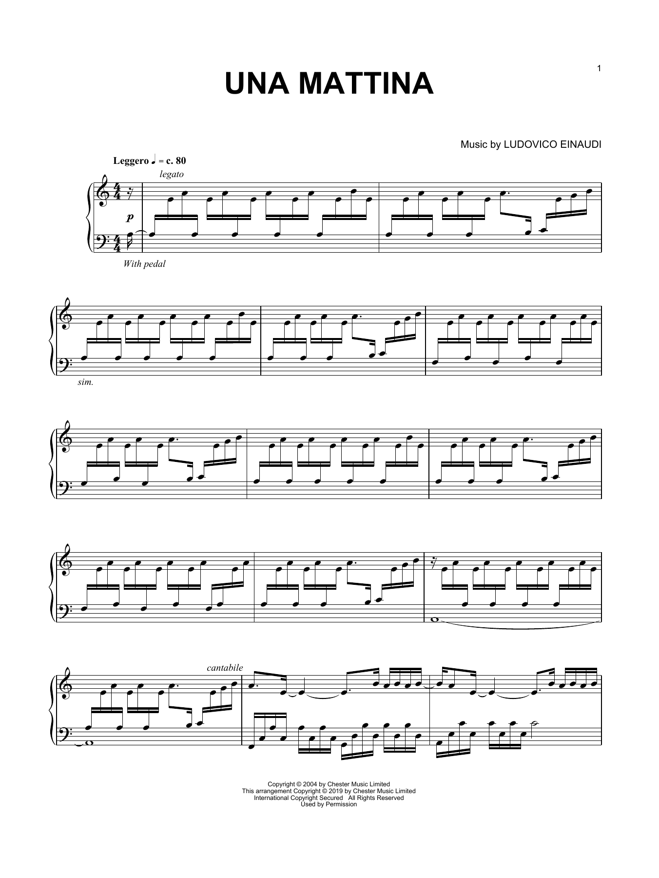 Una Mattina (Piano Solo) von Ludovico Einaudi