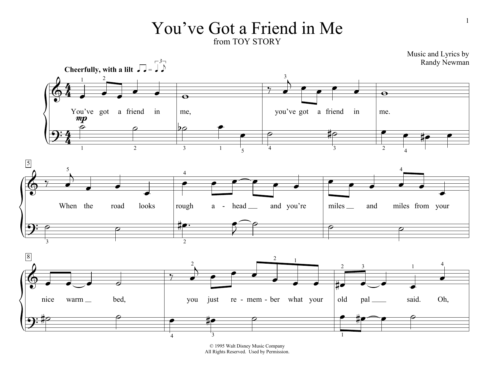 You've Got A Friend In Me (from Toy Story) (arr. Christopher Hussey) (Educational Piano) von Randy Newman