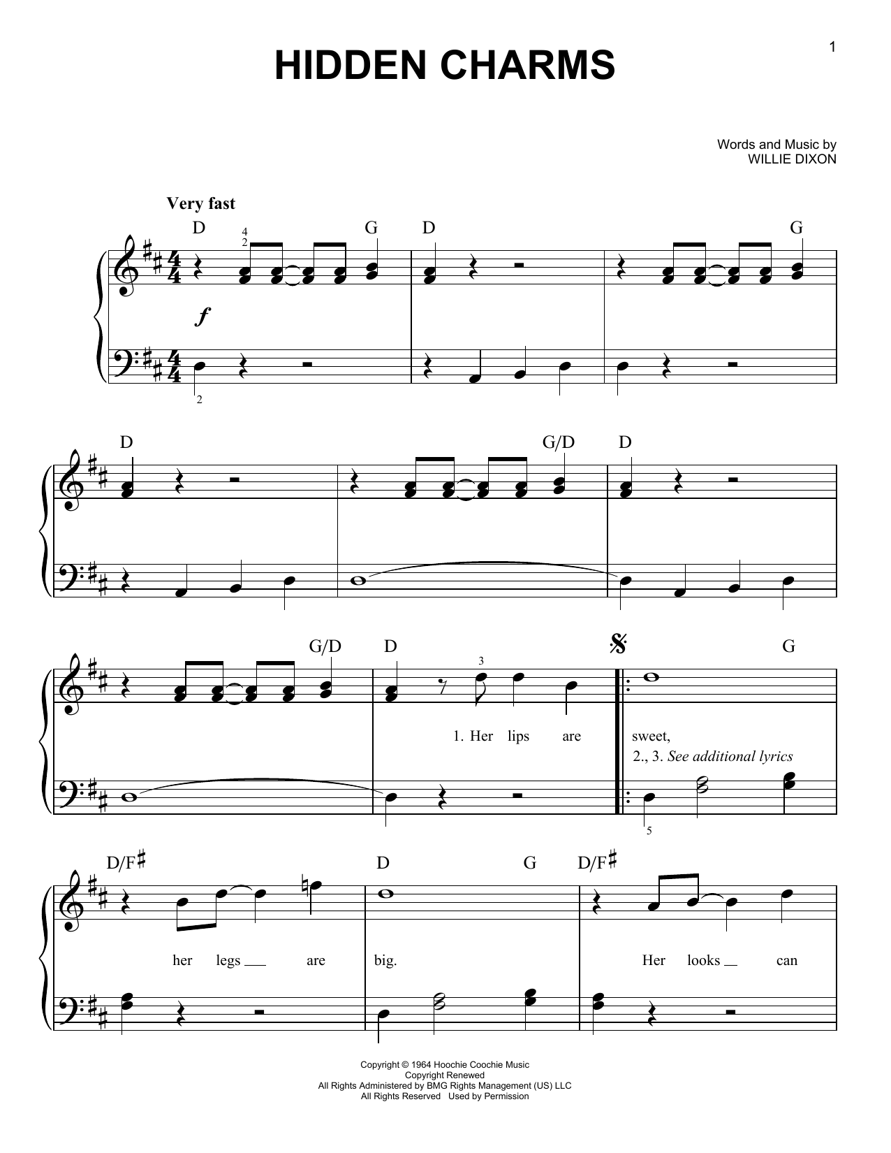 Hidden Charms (Very Easy Piano) von Willie Dixon