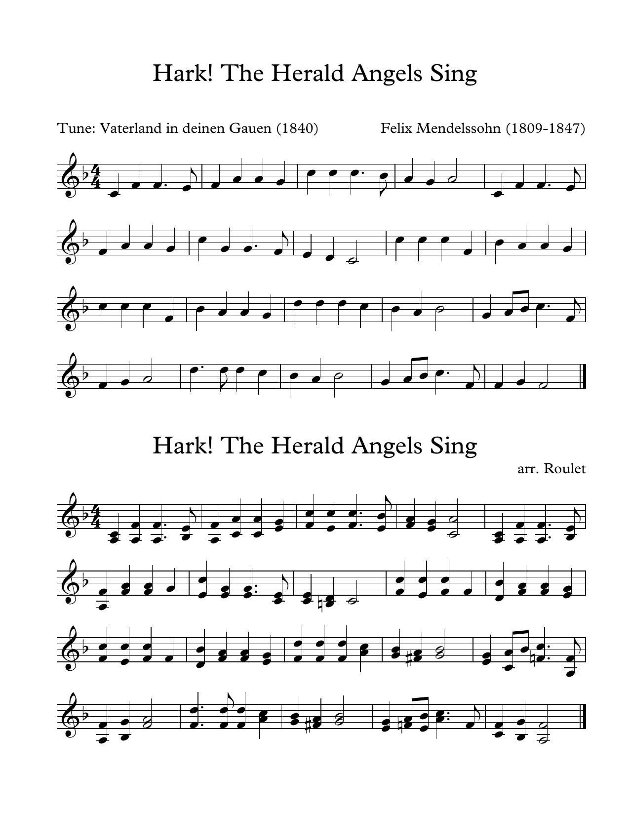 Hark The Harold Angels Sing (arr. Patrick Roulet) (Marimba Solo) von Felix Mendelssohn