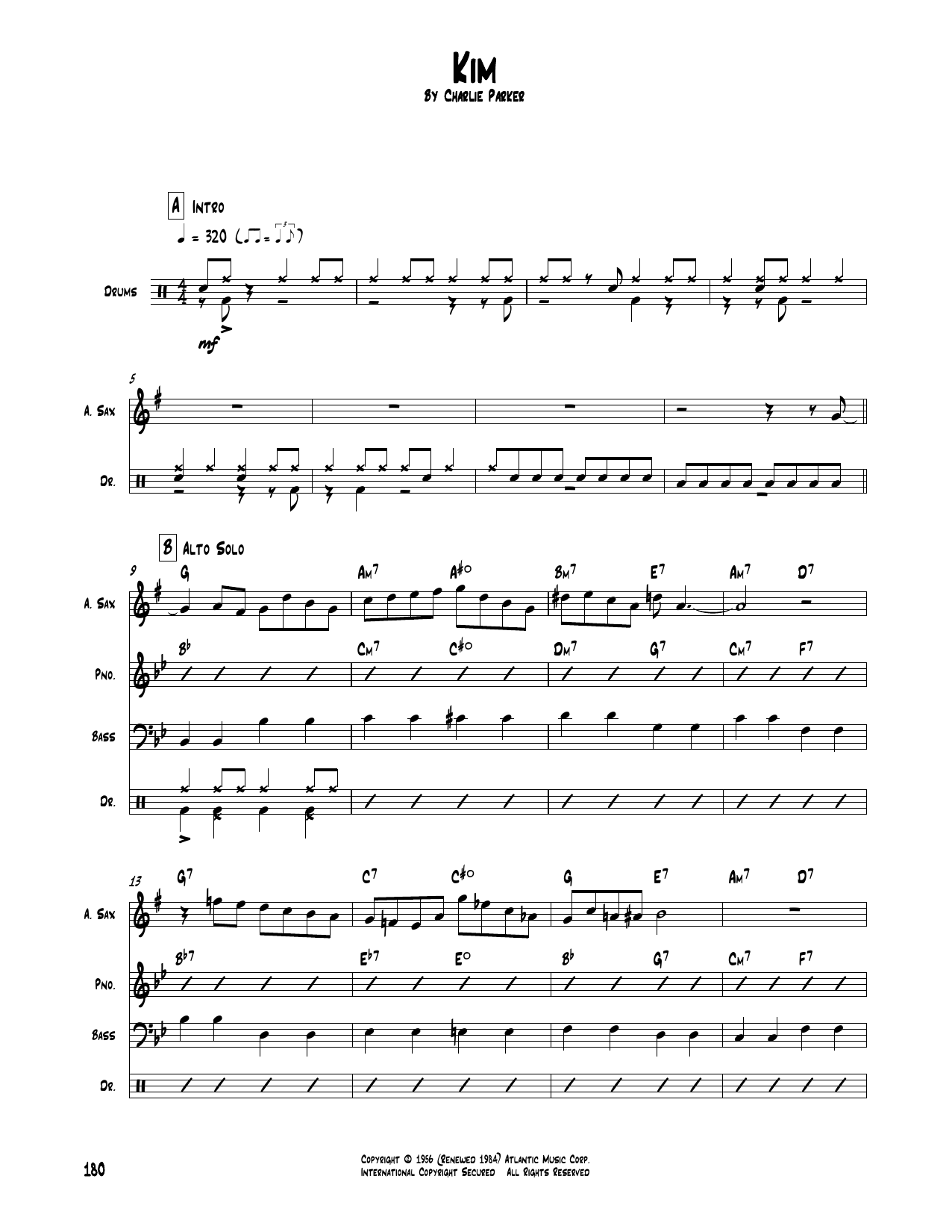 Kim (Transcribed Score) von Charlie Parker