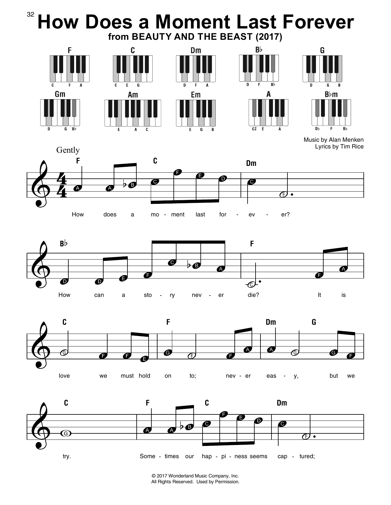 How Does A Moment Last Forever (from Beauty and the Beast) (Super Easy Piano) von Celine Dion