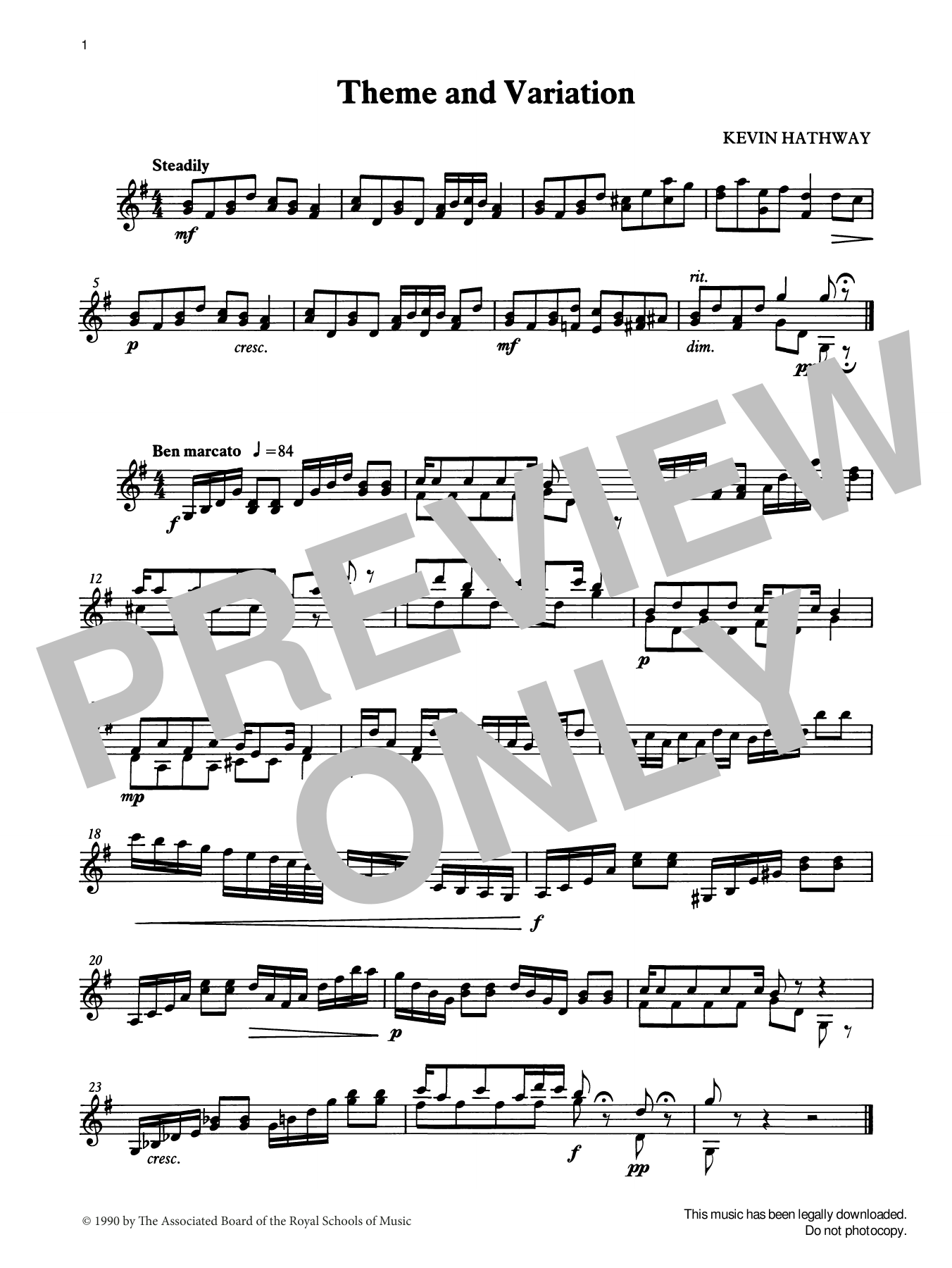 Theme and Variation from Graded Music for Tuned Percussion, Book III (Percussion Solo) von Ian Wright and Kevin Hathaway