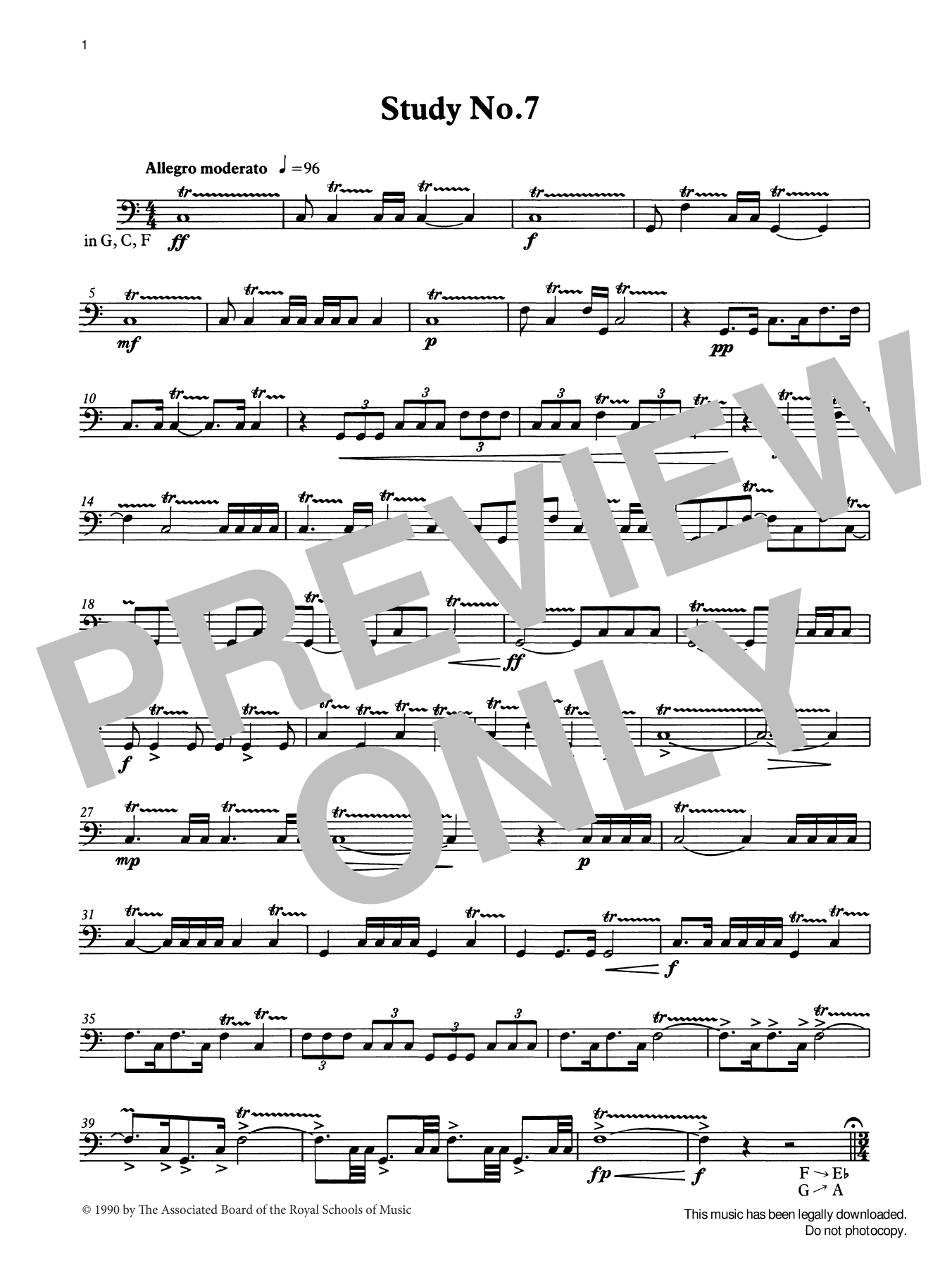 Study No.7 from Graded Music for Timpani, Book IV (Percussion Solo) von Ian Wright